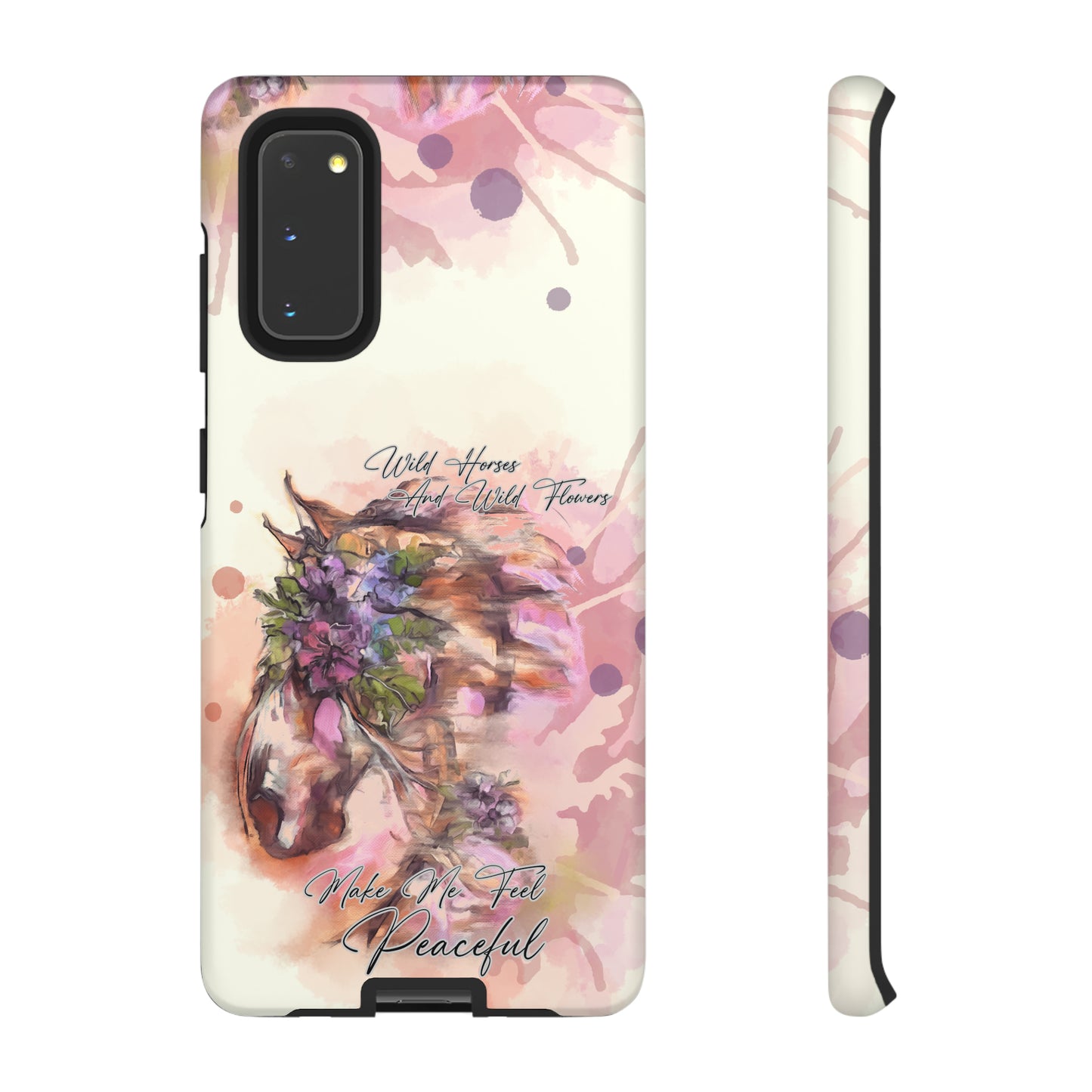 Romantic Equestrian Watercolor Horse Horse Lover Gift Study Tough Case Phone Case.
