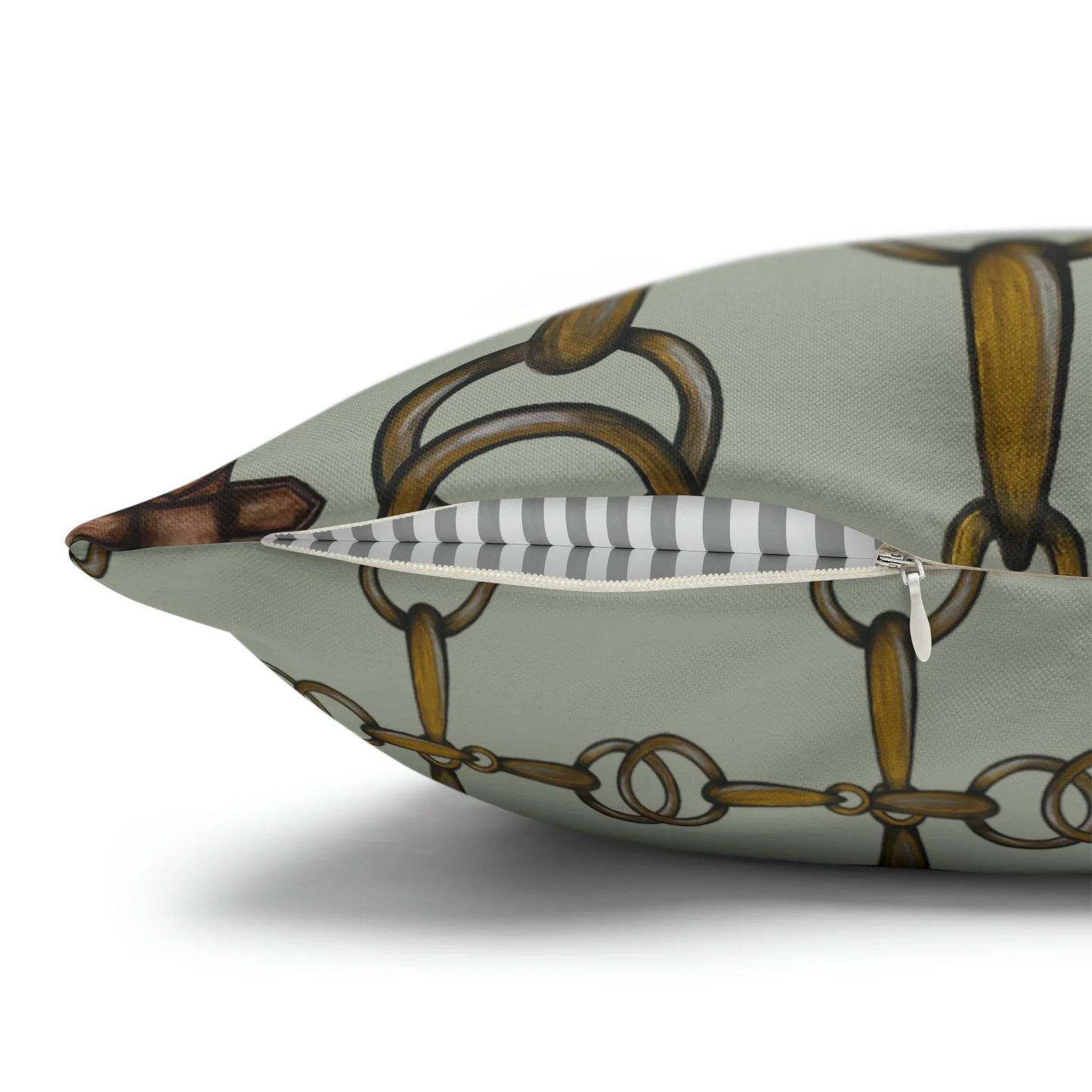 Green Linear Bits Double Sided Equestrian Chaos Bit Pillow Case