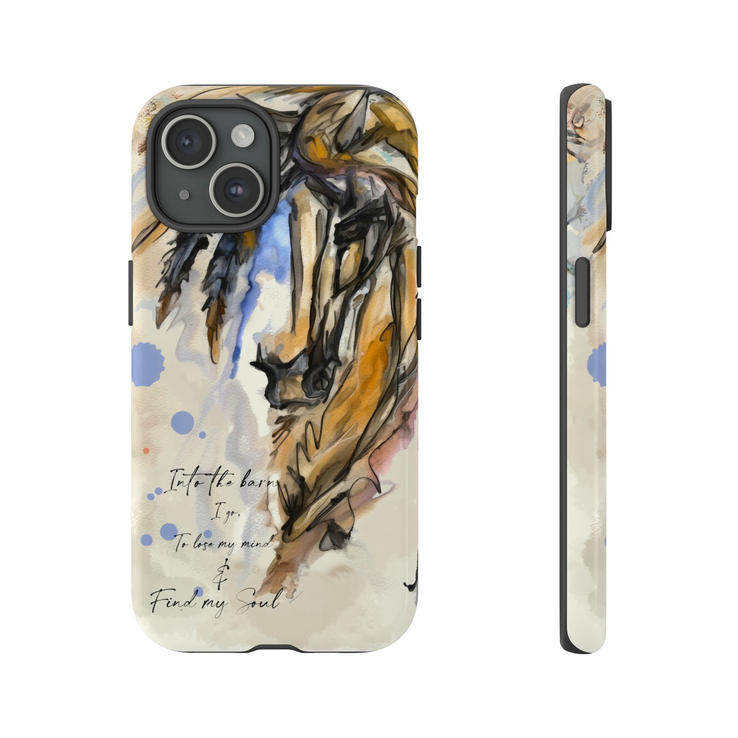 Inspirational Watercolor Horse Horse Lover Gift Study Tough Case Phone Case.