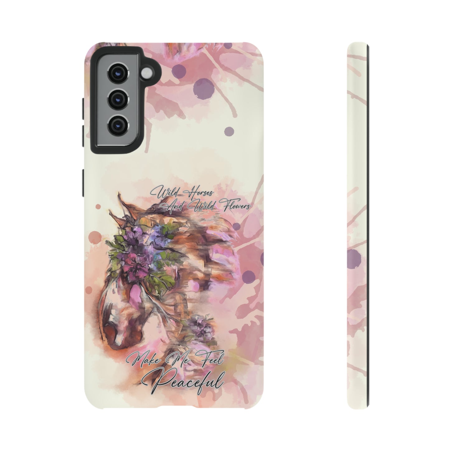 Romantic Equestrian Watercolor Horse Horse Lover Gift Study Tough Case Phone Case.