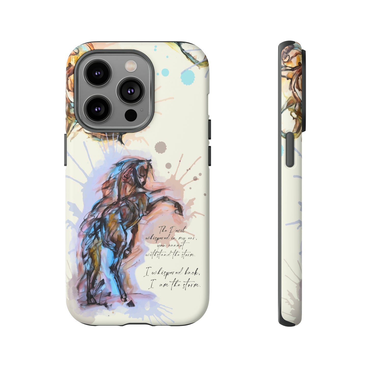 Inspirational Watercolor Horse Horse Lover Gift Study Tough Case Phone Case.