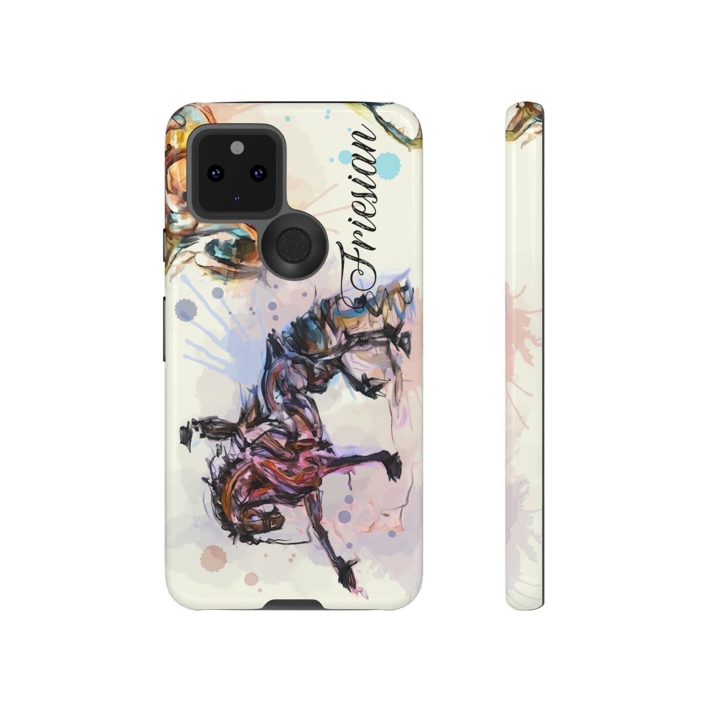 Friesian Watercolor Horse Horse Lover Gift Study Tough Case Phone Case.