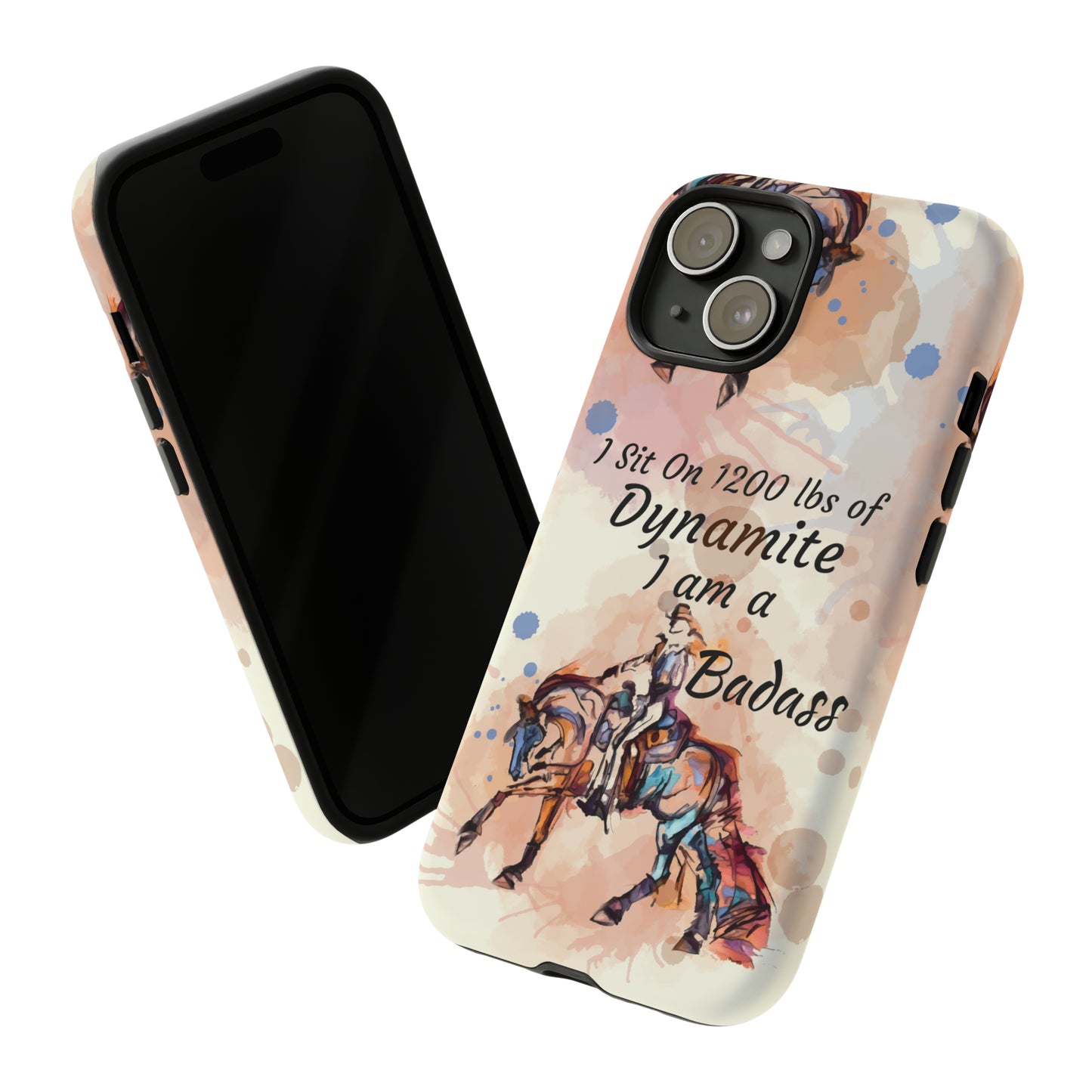 Swearing Western Watercolor Horse Horse Lover Gift Study Tough Case Phone Case.