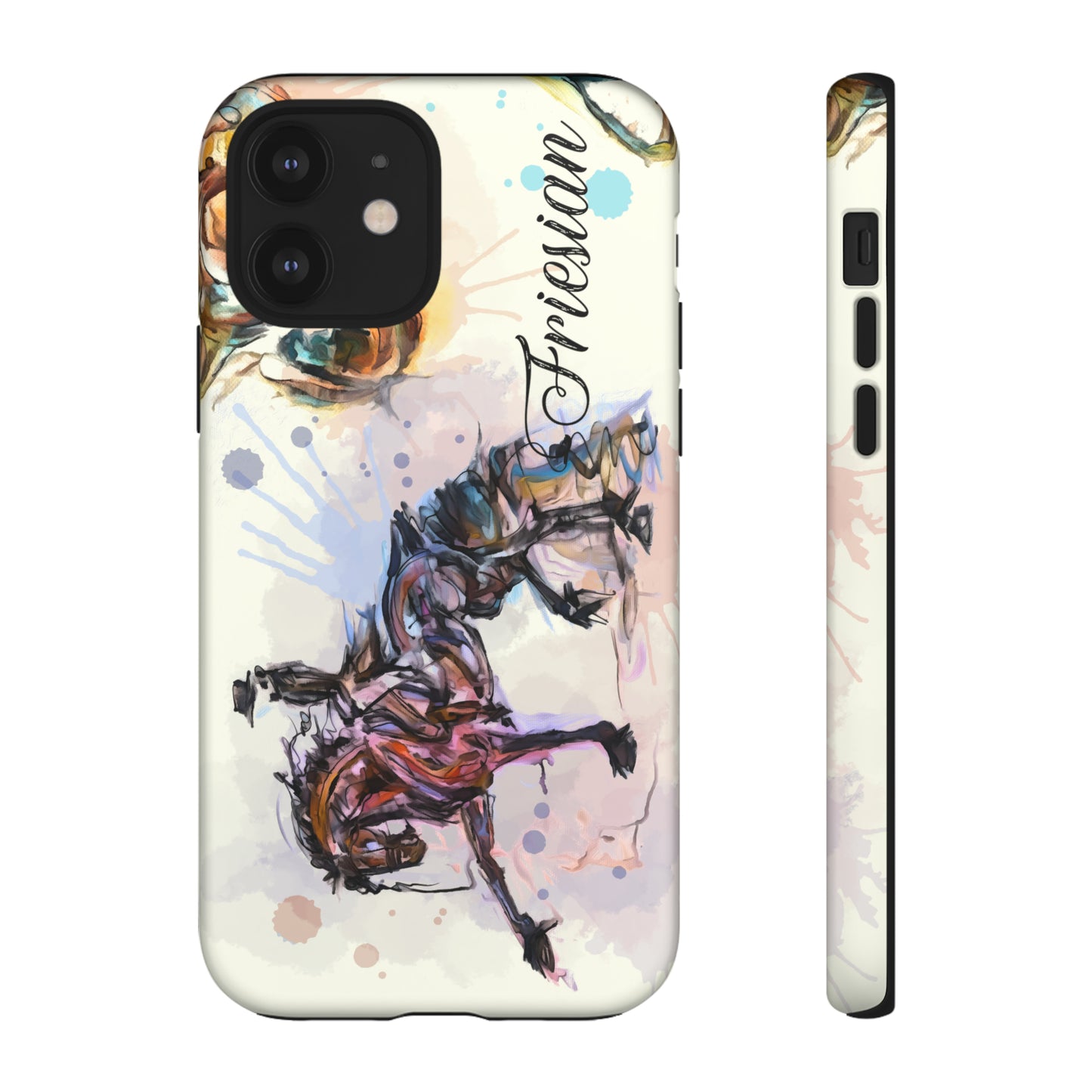 Friesian Watercolor Horse Horse Lover Gift Study Tough Case Phone Case.