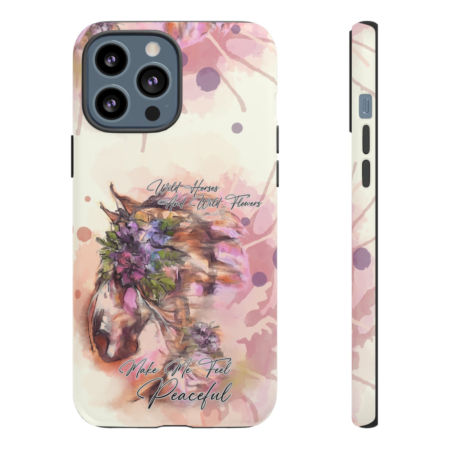 Romantic Equestrian Watercolor Horse Horse Lover Gift Study Tough Case Phone Case.