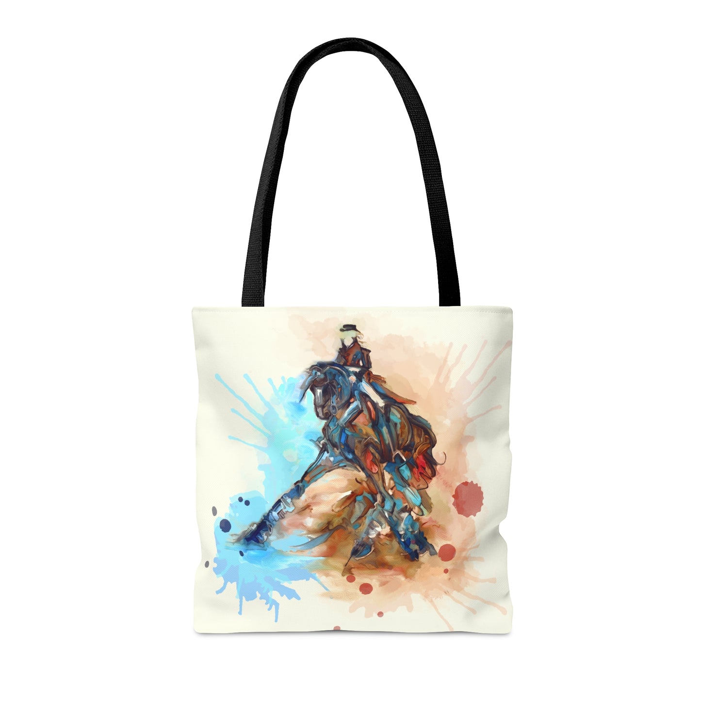 Dressage Watercolor Horse Artistic Tote Bag (AOP)