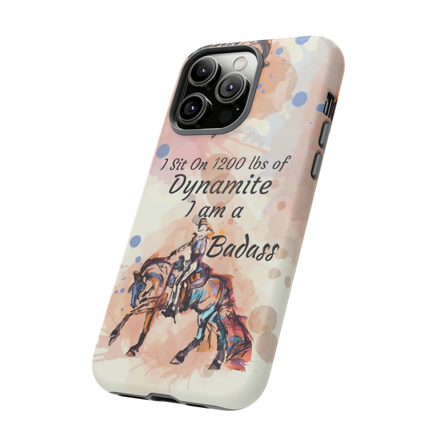 Swearing Western Watercolor Horse Horse Lover Gift Study Tough Case Phone Case.