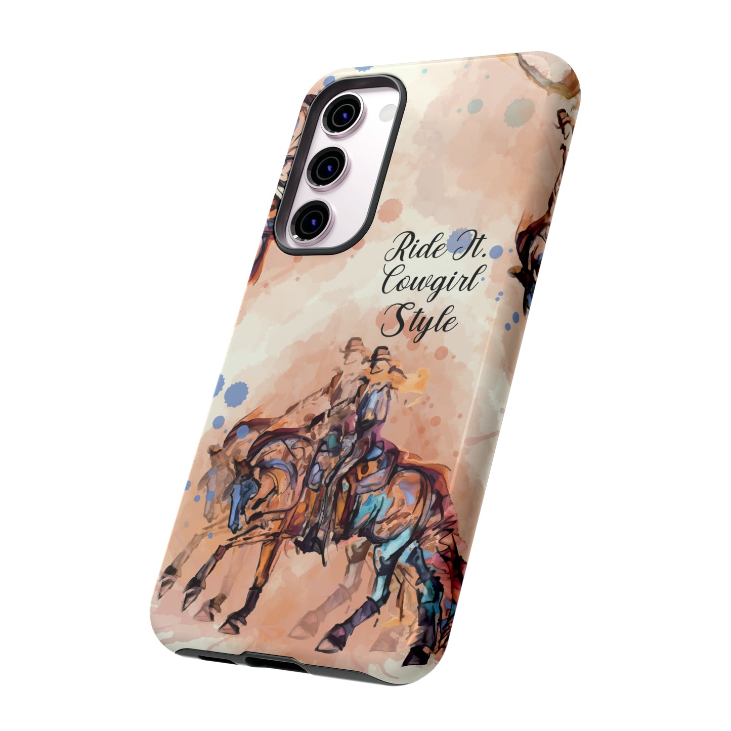 Raunchy Western Horse Watercolor Horse Horse Lover Gift Study Tough Case Phone Case.