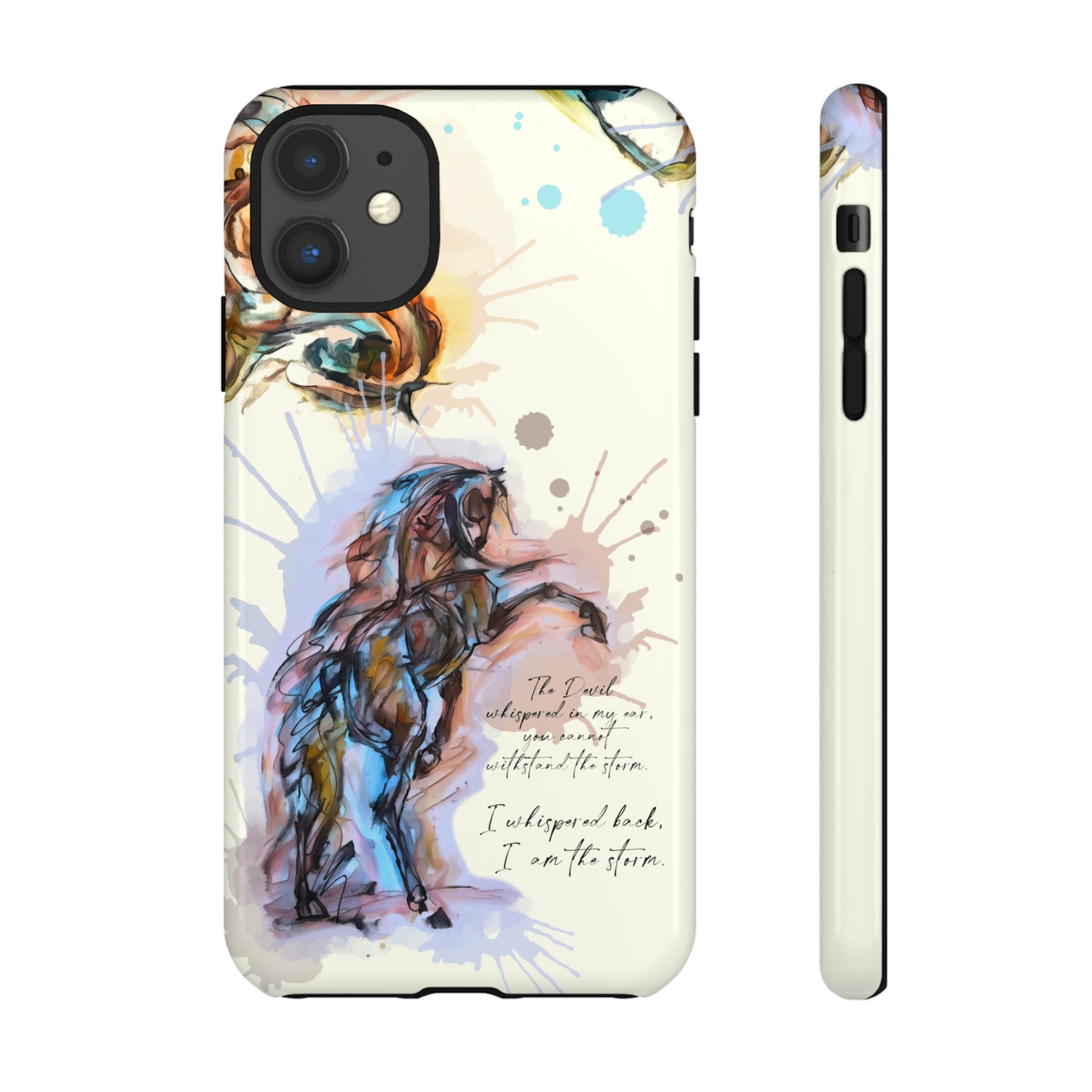 Inspirational Watercolor Horse Horse Lover Gift Study Tough Case Phone Case.