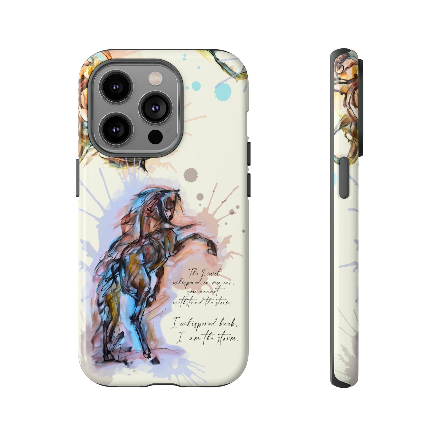 Inspirational Watercolor Horse Horse Lover Gift Study Tough Case Phone Case.