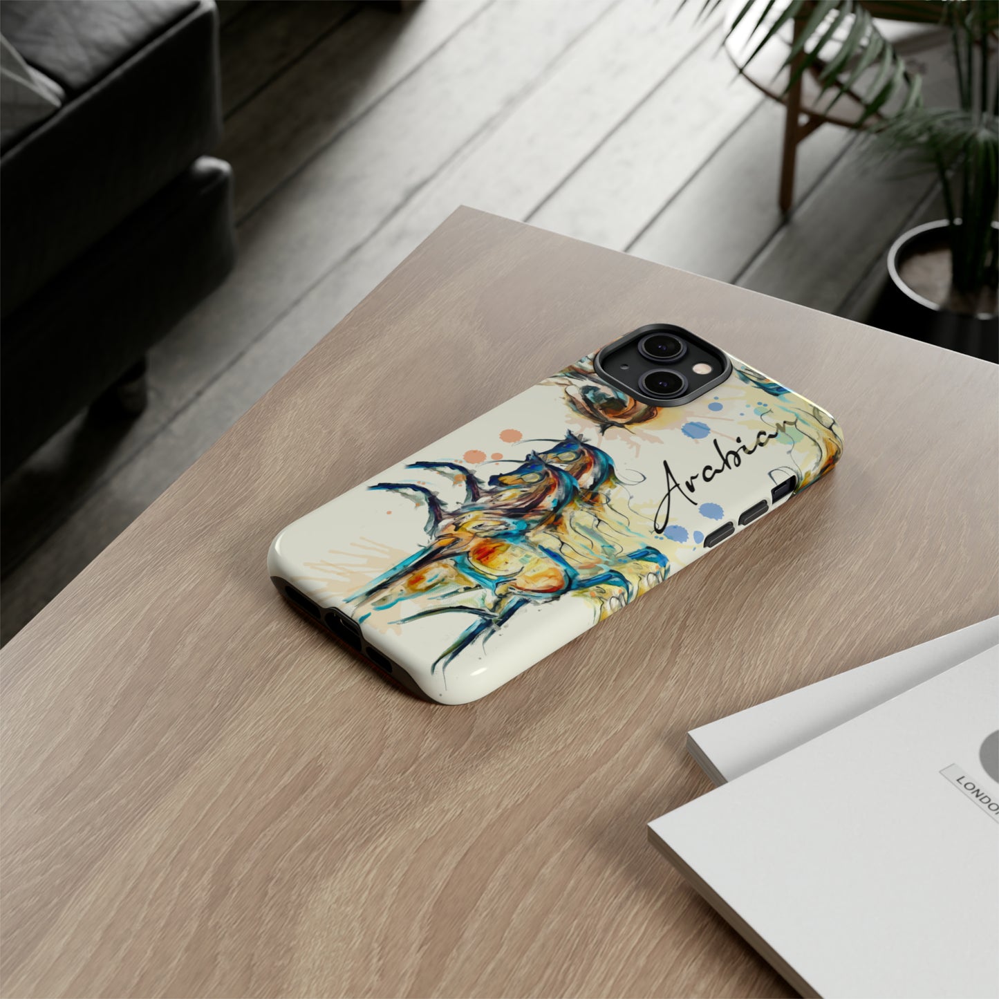 Arabian Watercolor Horse Horse Lover Gift Study Tough Case Phone Case.