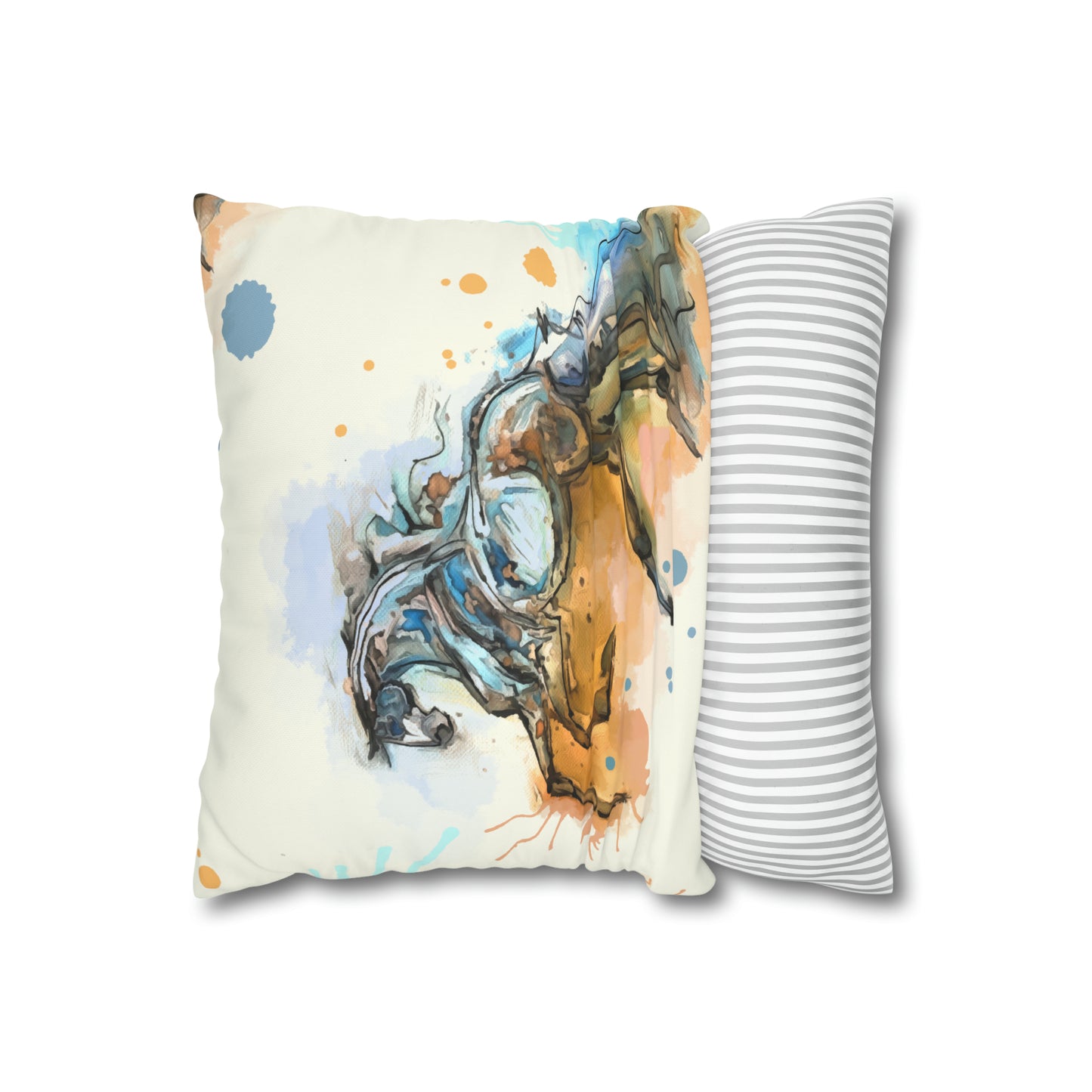 A Romantic Double sided equestrian bit pattern Polyester PILLOW CASE Pillow Cover 24x24