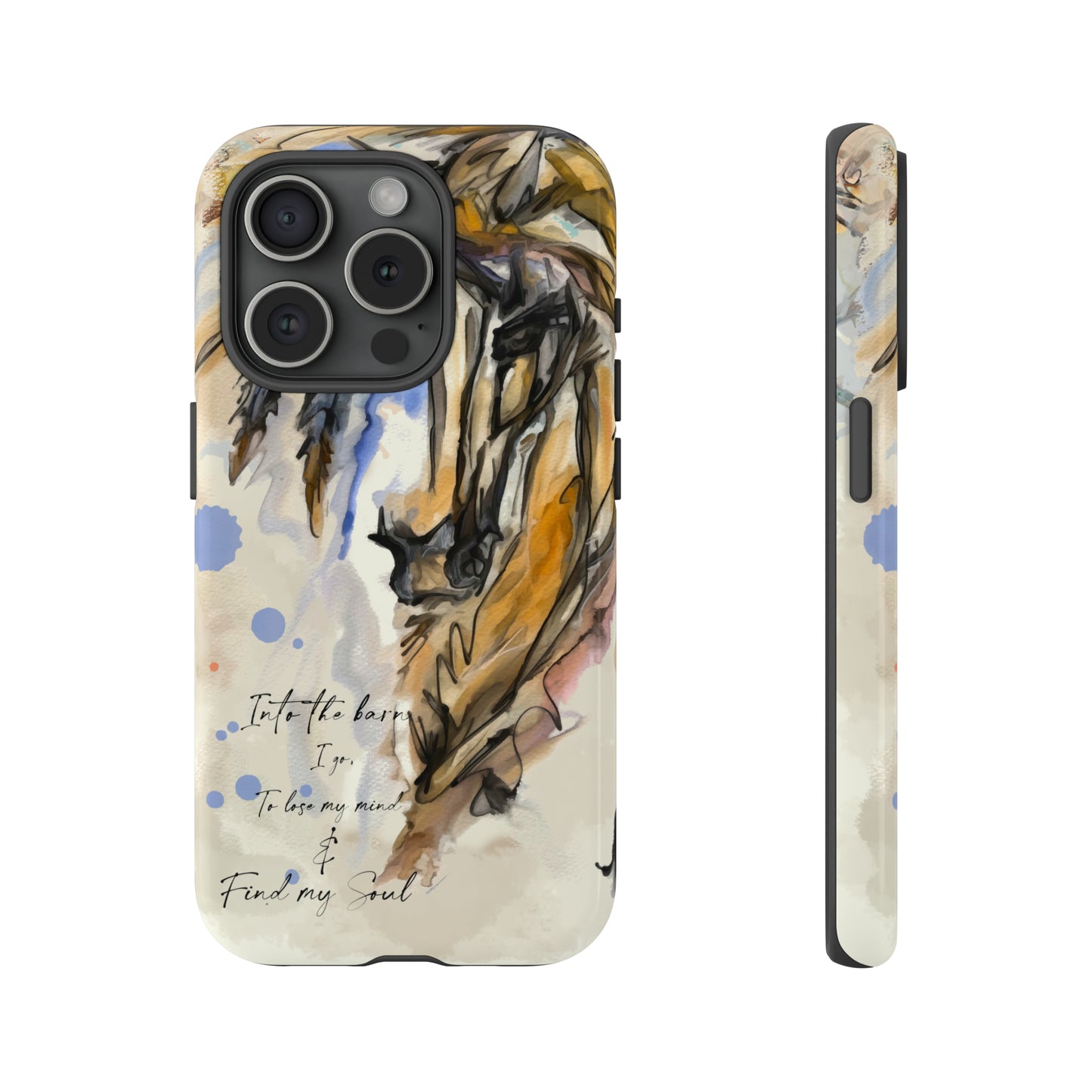 Inspirational Watercolor Horse Horse Lover Gift Study Tough Case Phone Case.