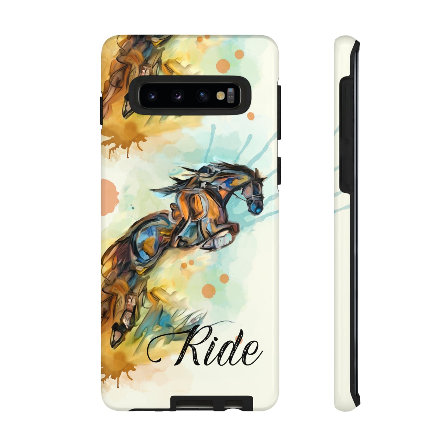 Water color Hunter Jumper Horse arena Study Tough Case Phone Case.