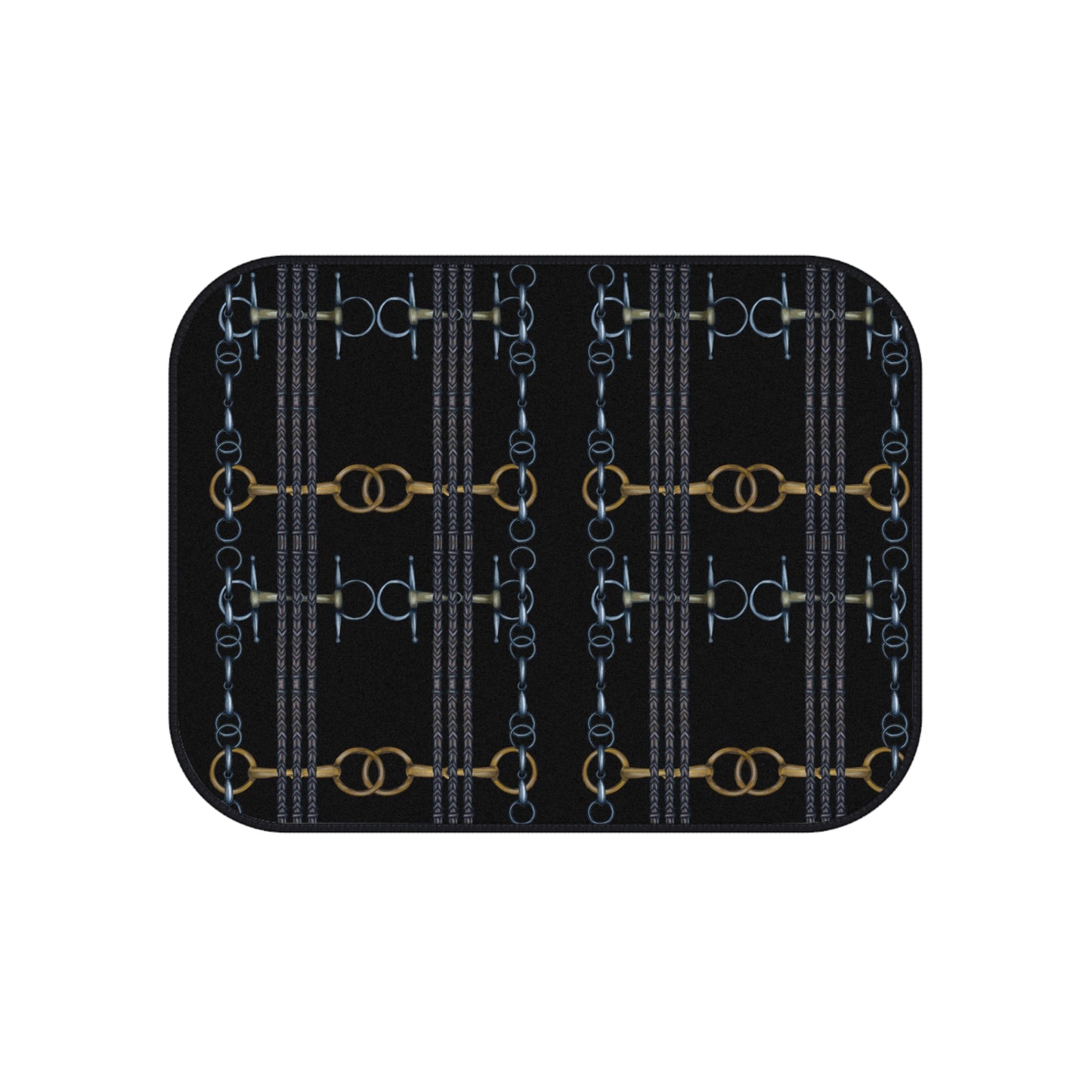 Customizable Reins and Bit Pattern Car Mats (Set of 4)