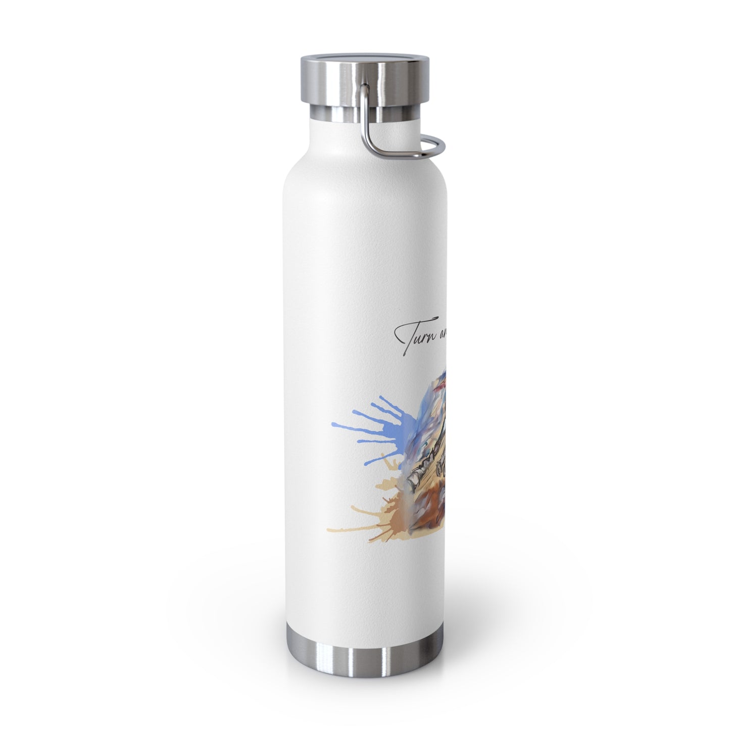 A Barrel Racer water color Copper Vacuum Insulated Bottle, 22oz