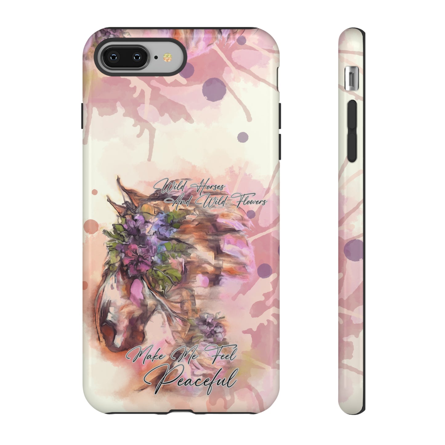 Romantic Equestrian Watercolor Horse Horse Lover Gift Study Tough Case Phone Case.