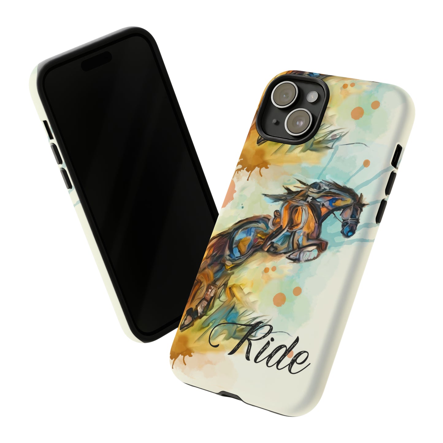Water color Hunter Jumper Horse arena Study Tough Case Phone Case.