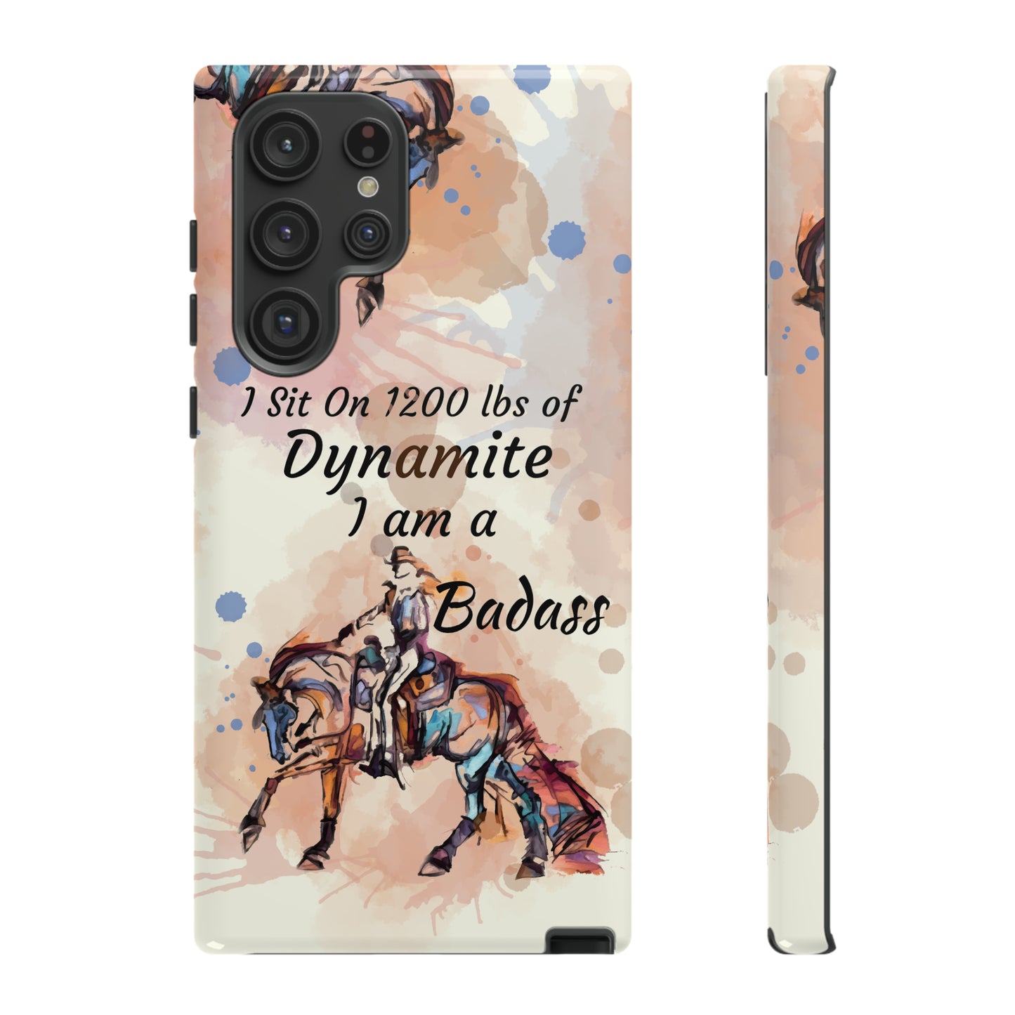 Swearing Western Watercolor Horse Horse Lover Gift Study Tough Case Phone Case.