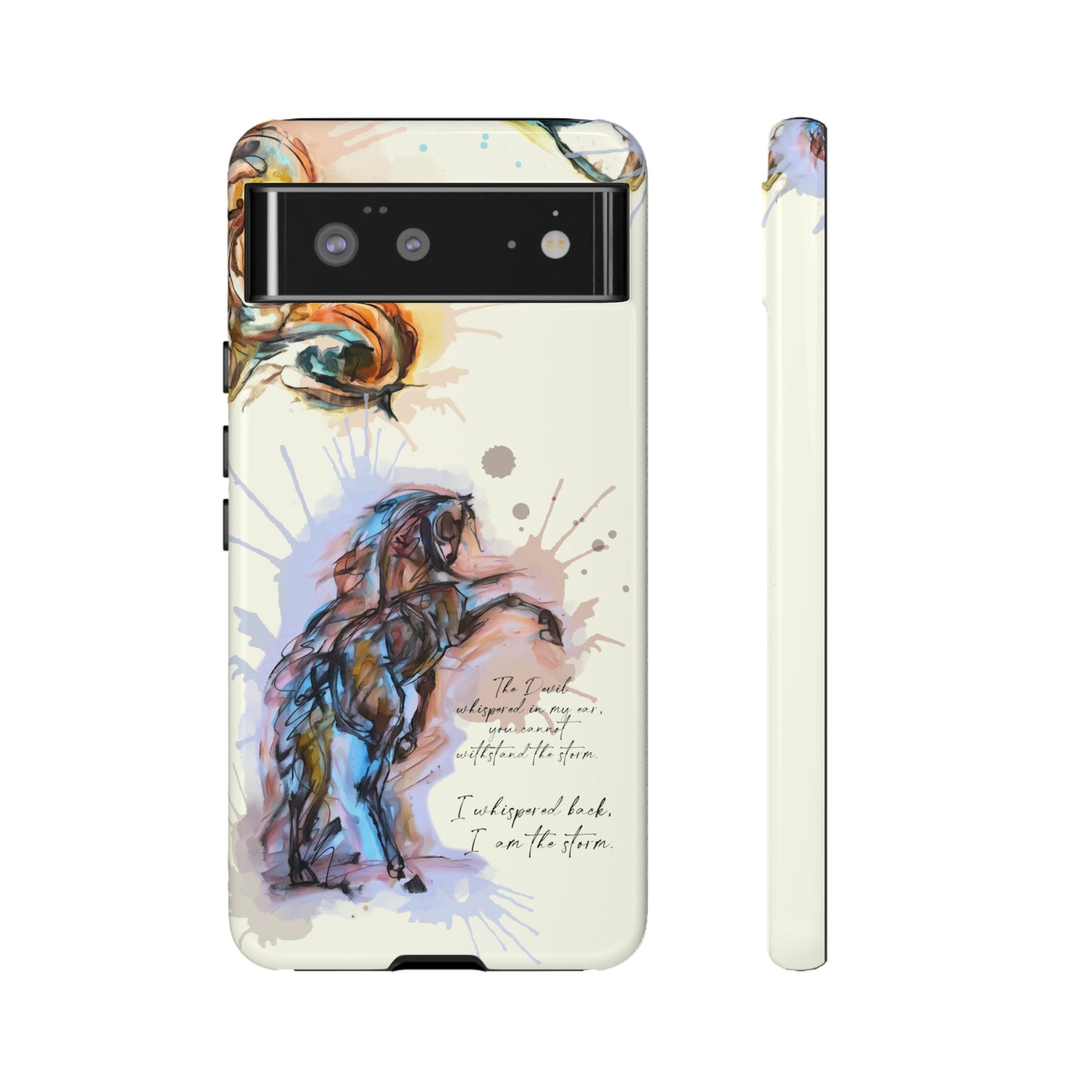 Inspirational Watercolor Horse Horse Lover Gift Study Tough Case Phone Case.