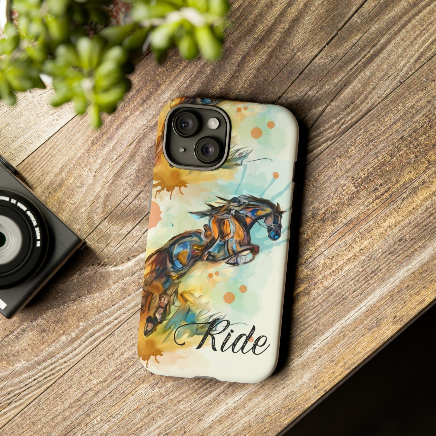 Water color Hunter Jumper Horse arena Study Tough Case Phone Case.