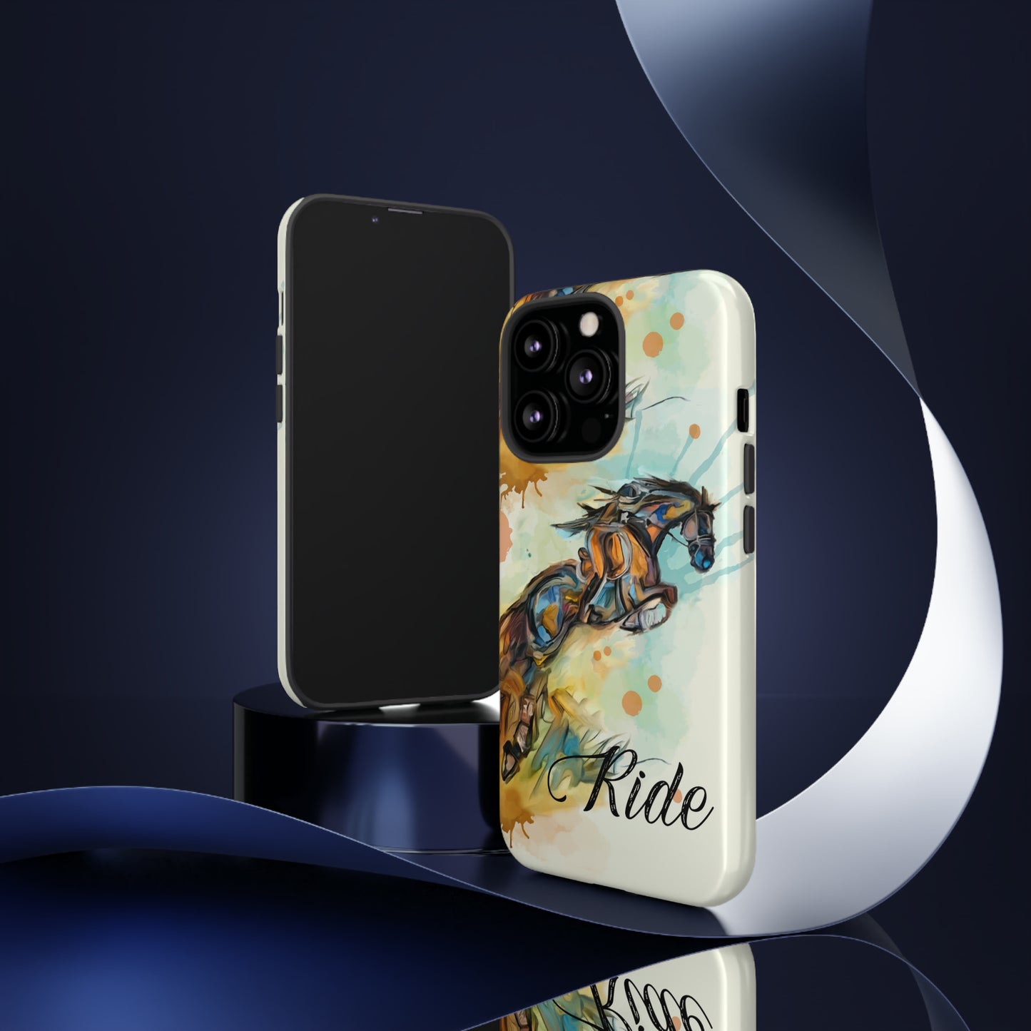 Water color Hunter Jumper Horse arena Study Tough Case Phone Case.