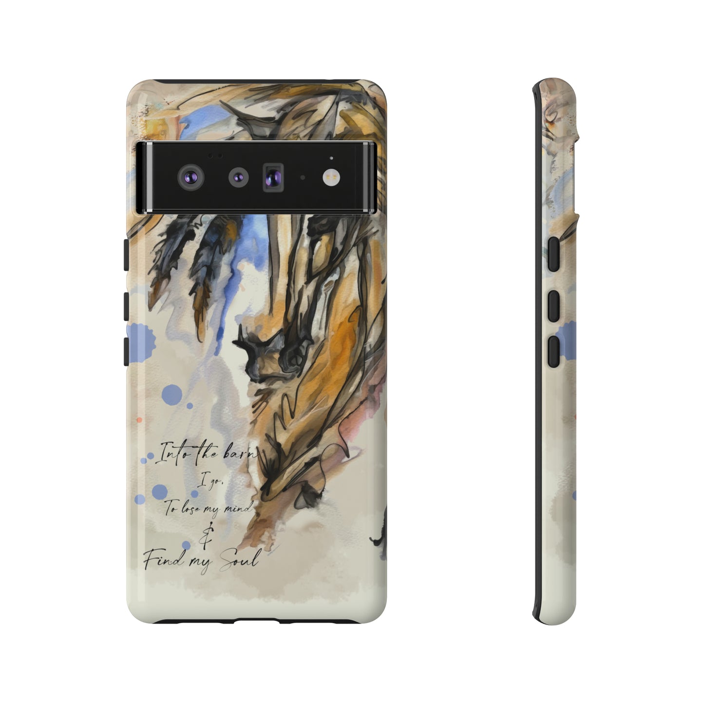 Inspirational Watercolor Horse Horse Lover Gift Study Tough Case Phone Case.