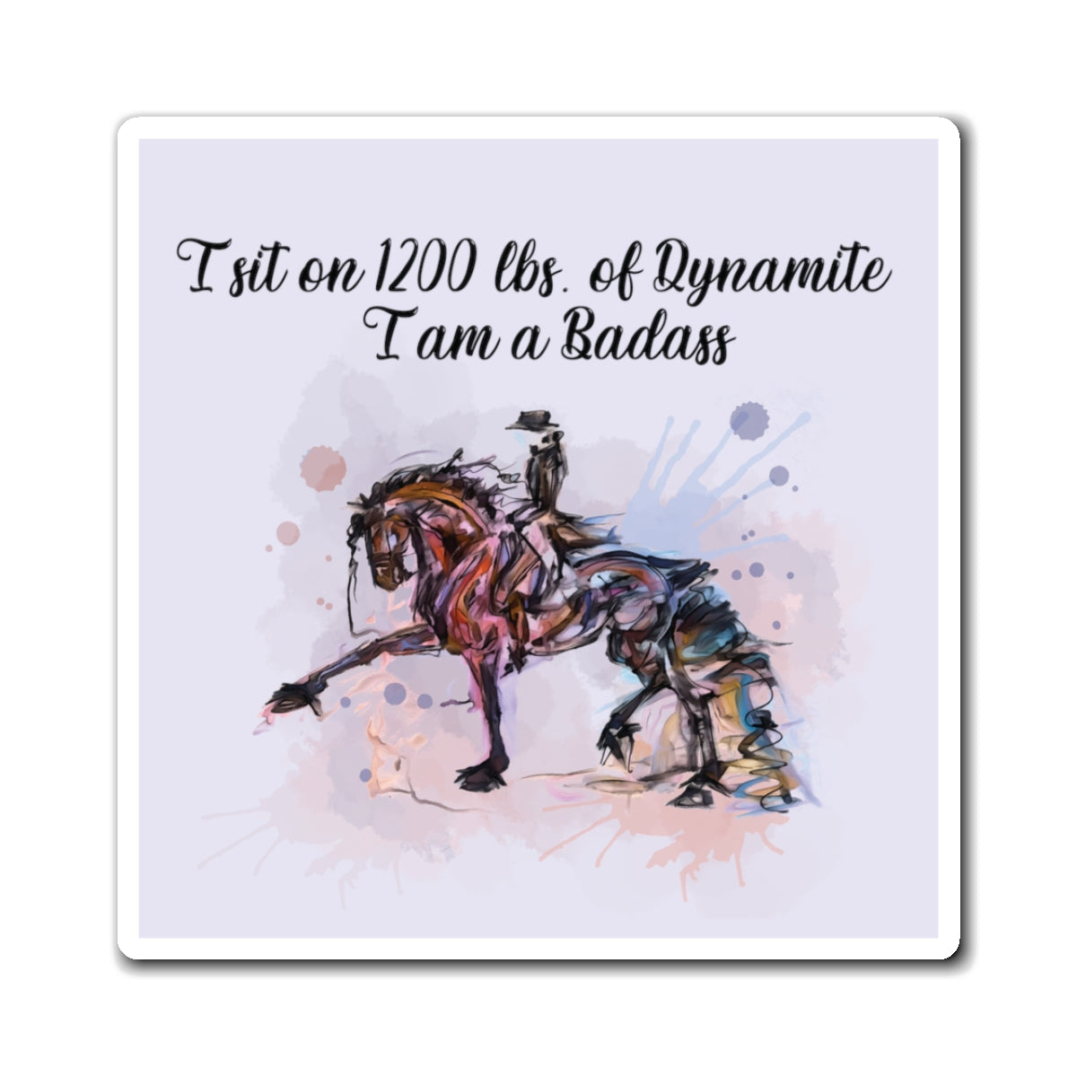 Watercolor Equestrian Magnet, Horse Lover Gift