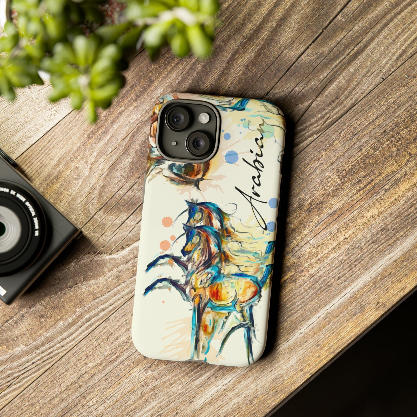 Arabian Watercolor Horse Horse Lover Gift Study Tough Case Phone Case.