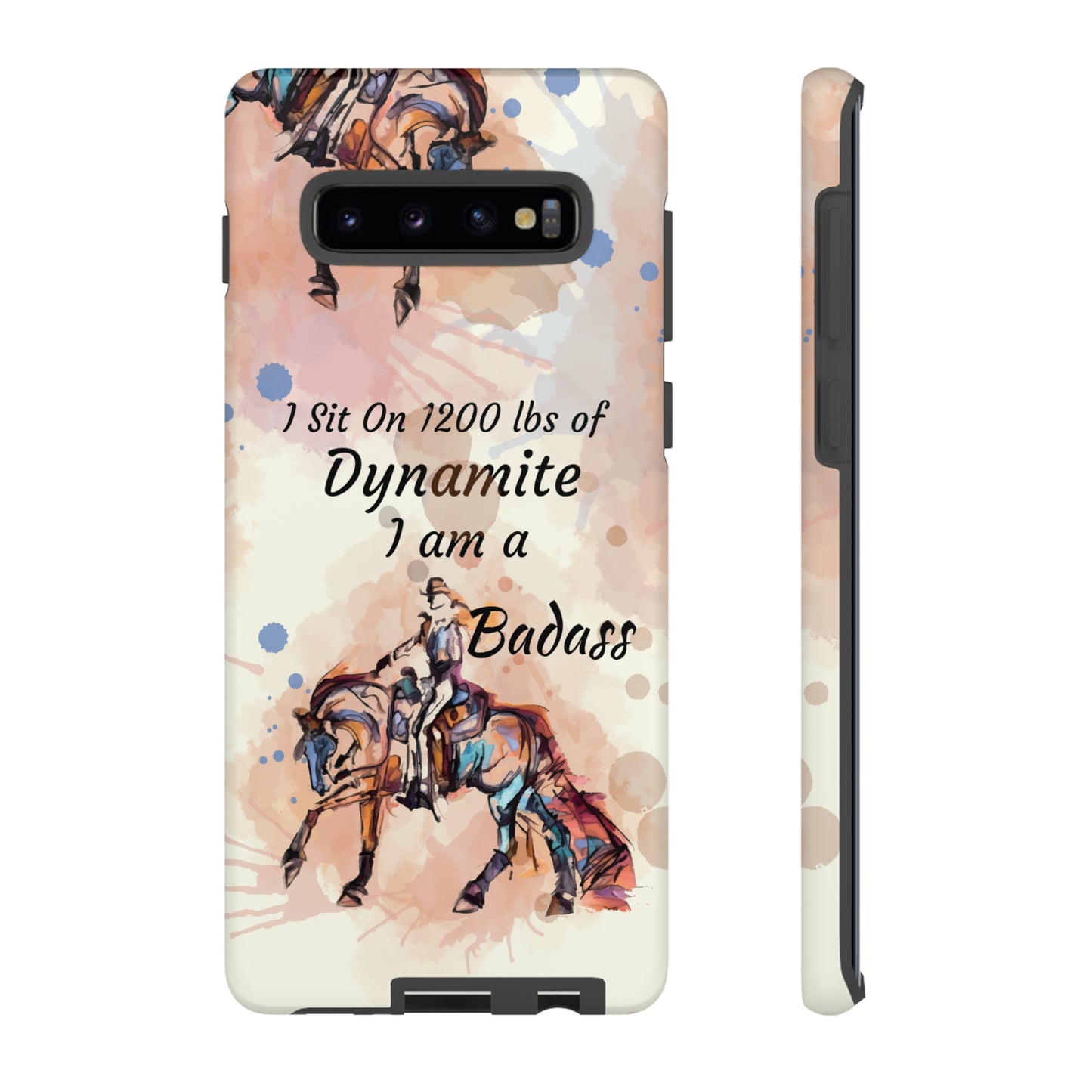Swearing Western Watercolor Horse Horse Lover Gift Study Tough Case Phone Case.