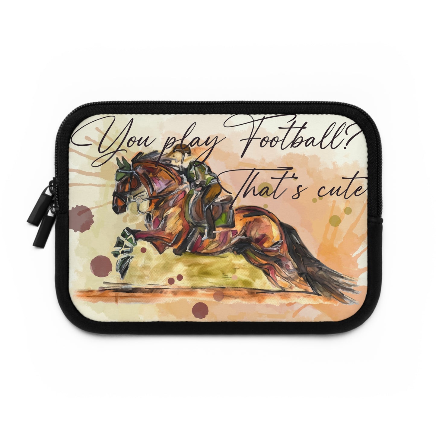 Sassy Eventing Horse Watercolor Laptop Sleeve