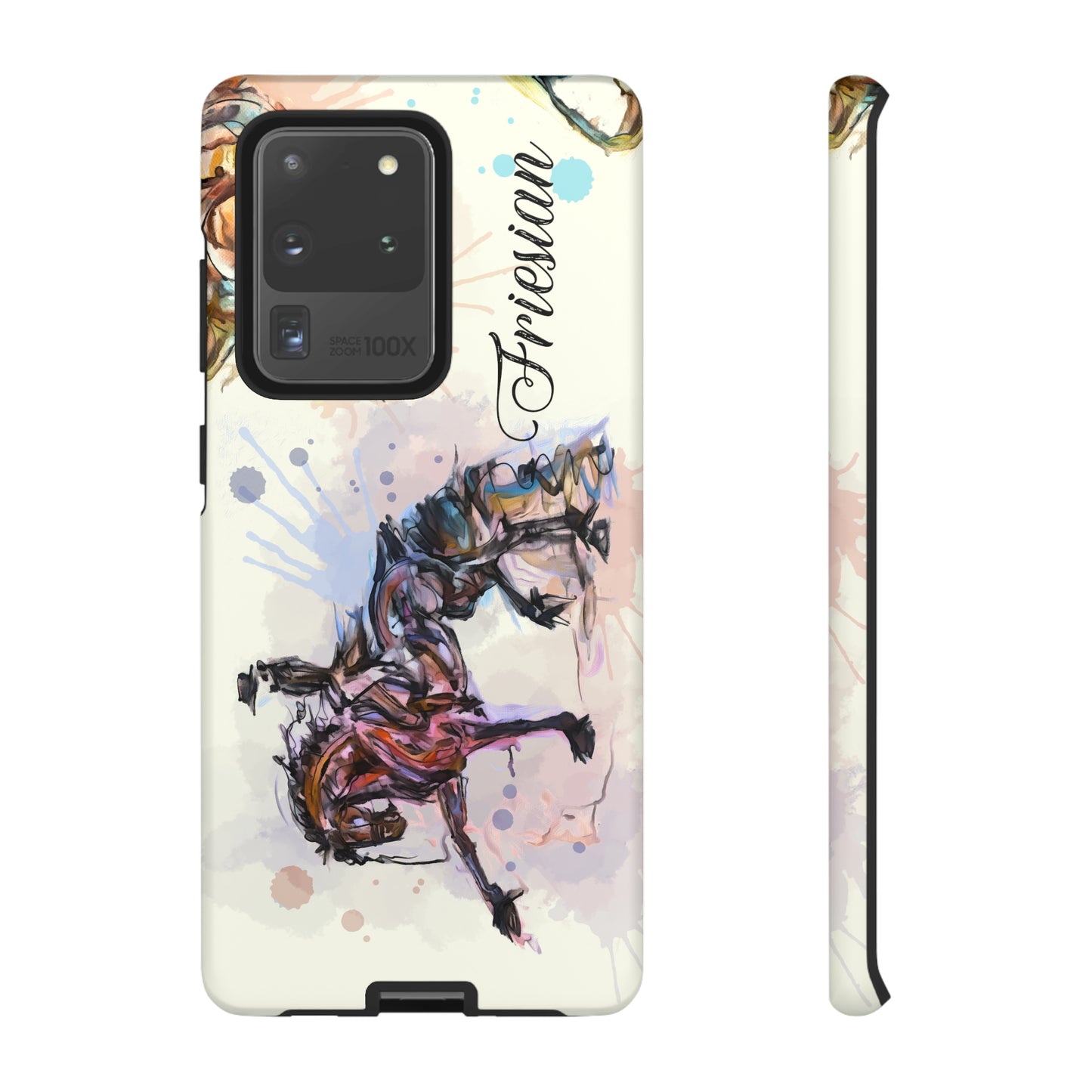 Friesian Watercolor Horse Horse Lover Gift Study Tough Case Phone Case.