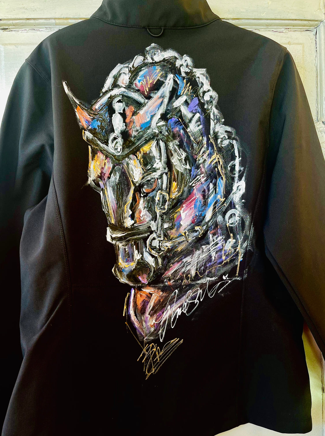 Hand Painted Baroque Dressage Horse Head Shirt.
