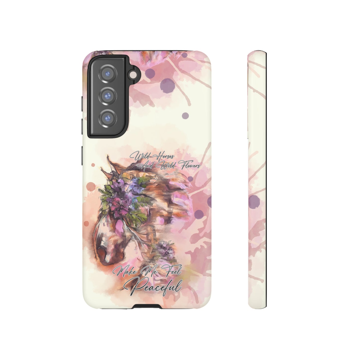 Romantic Equestrian Watercolor Horse Horse Lover Gift Study Tough Case Phone Case.