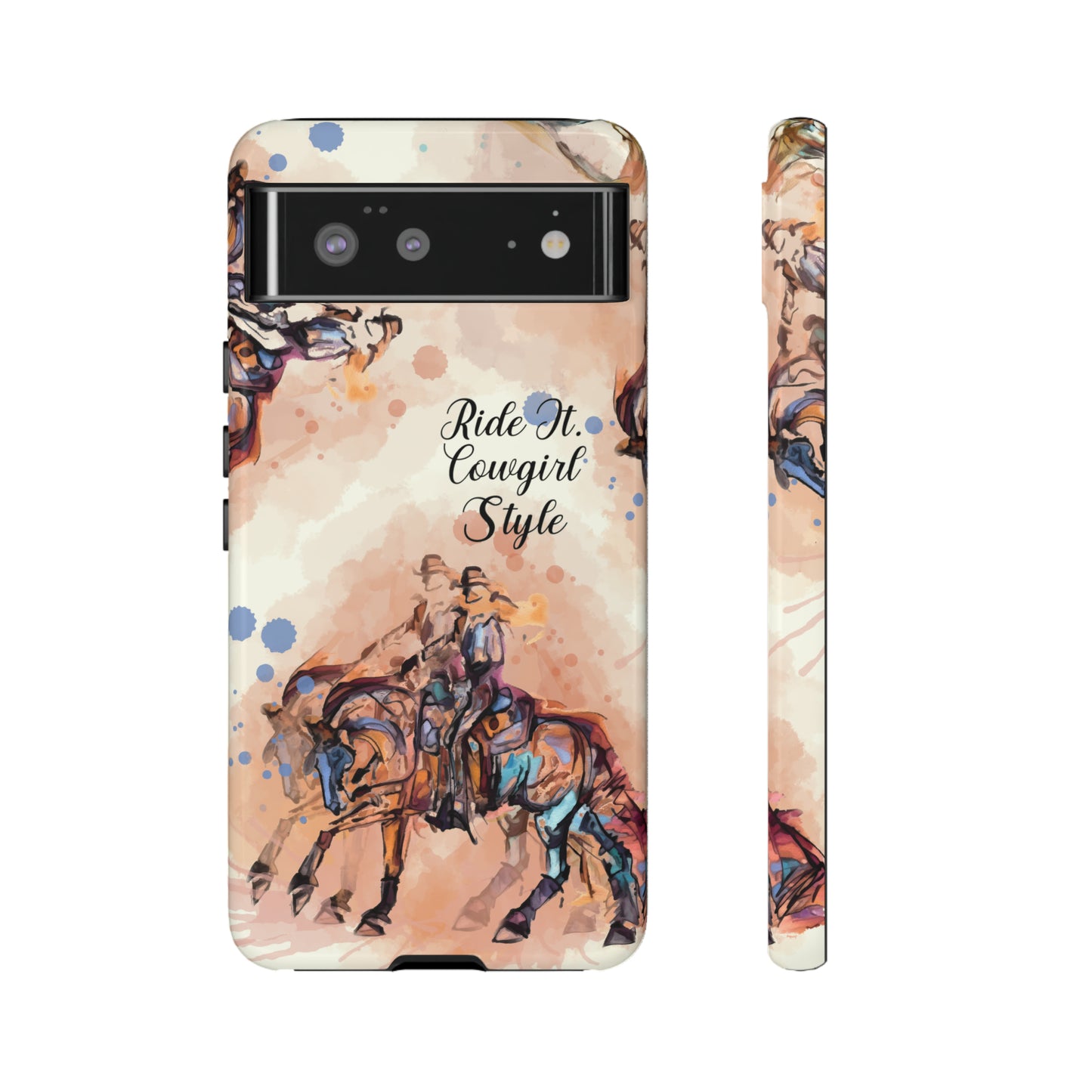 Raunchy Western Horse Watercolor Horse Horse Lover Gift Study Tough Case Phone Case.