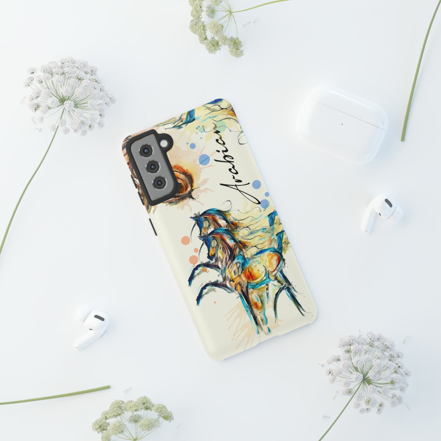 Arabian Watercolor Horse Horse Lover Gift Study Tough Case Phone Case.
