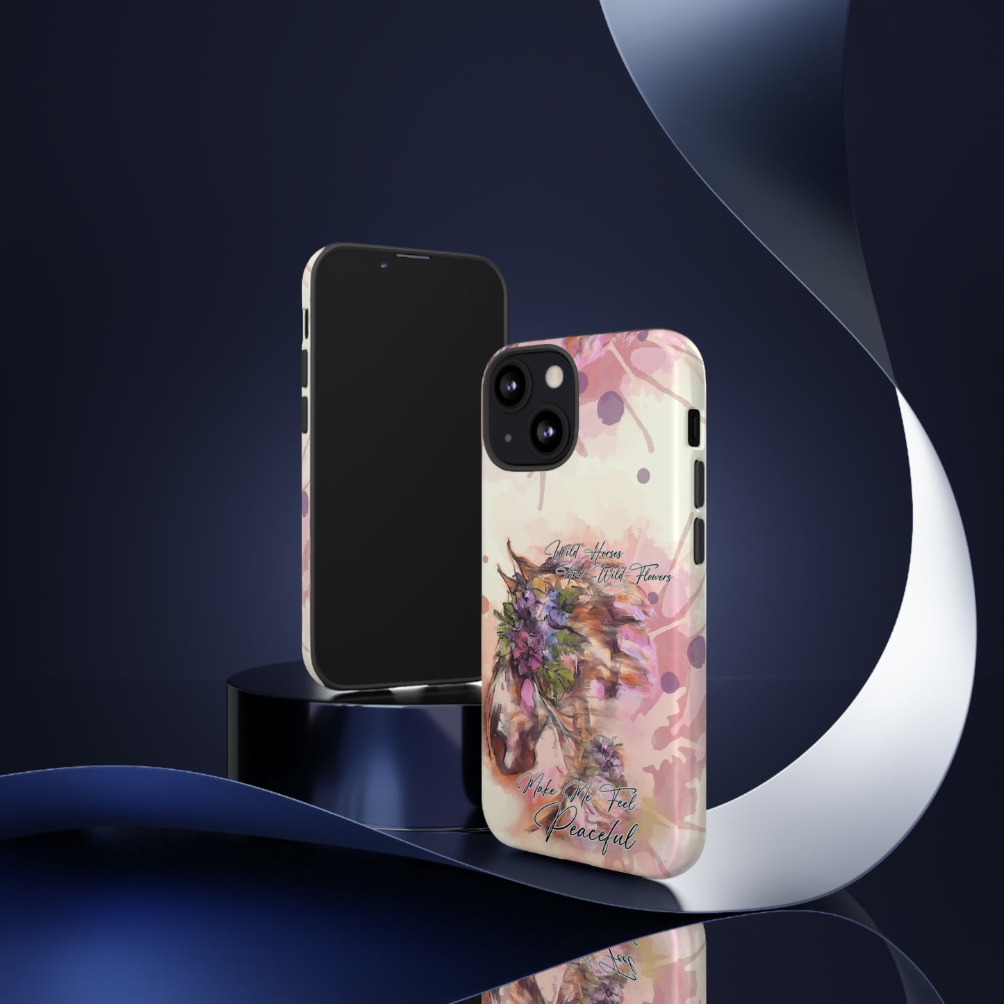 Romantic Equestrian Watercolor Horse Horse Lover Gift Study Tough Case Phone Case.