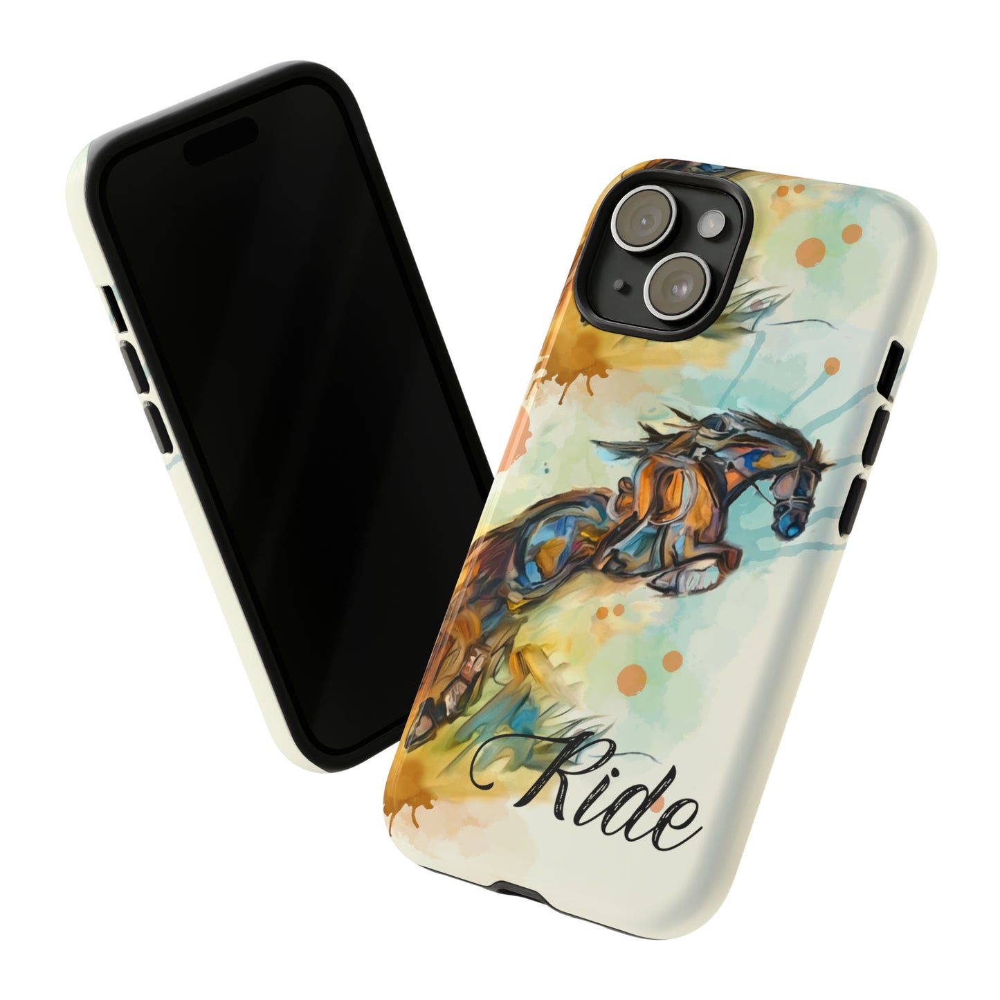 Water color Hunter Jumper Horse arena Study Tough Case Phone Case.