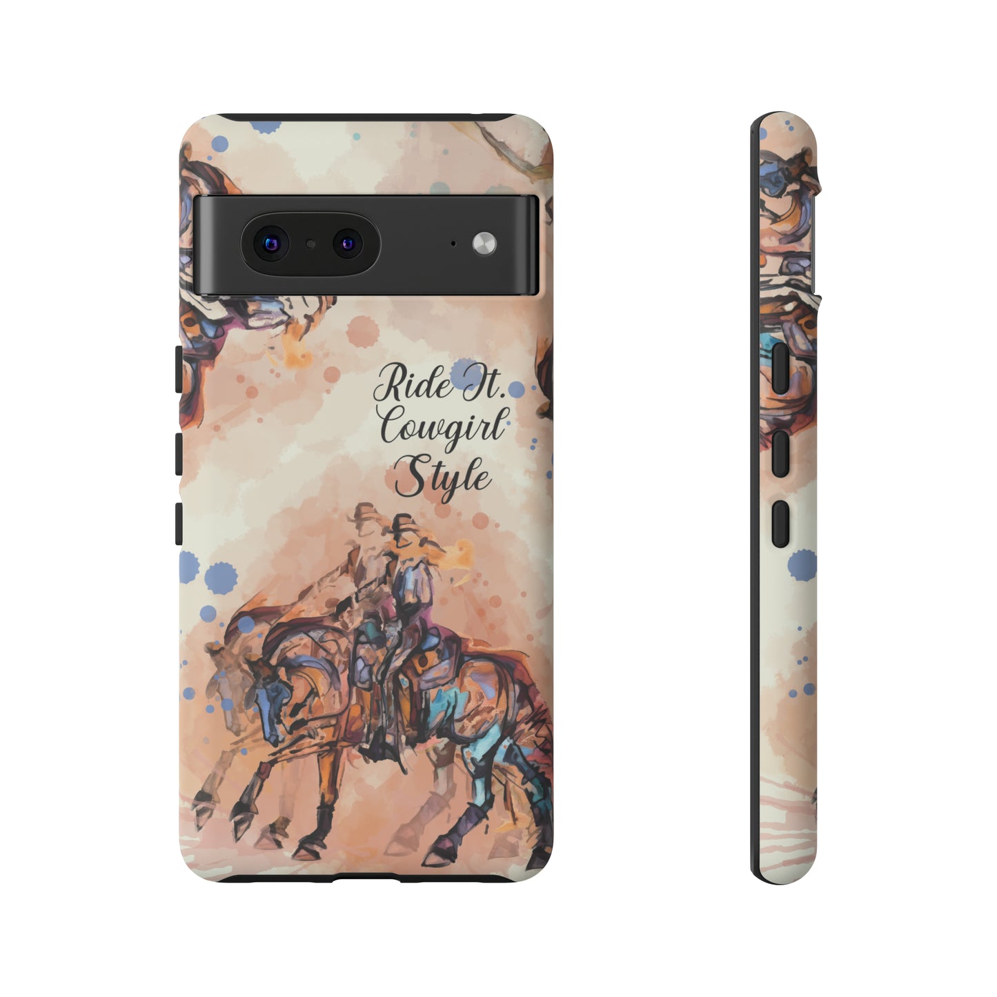 Raunchy Western Horse Watercolor Horse Horse Lover Gift Study Tough Case Phone Case.