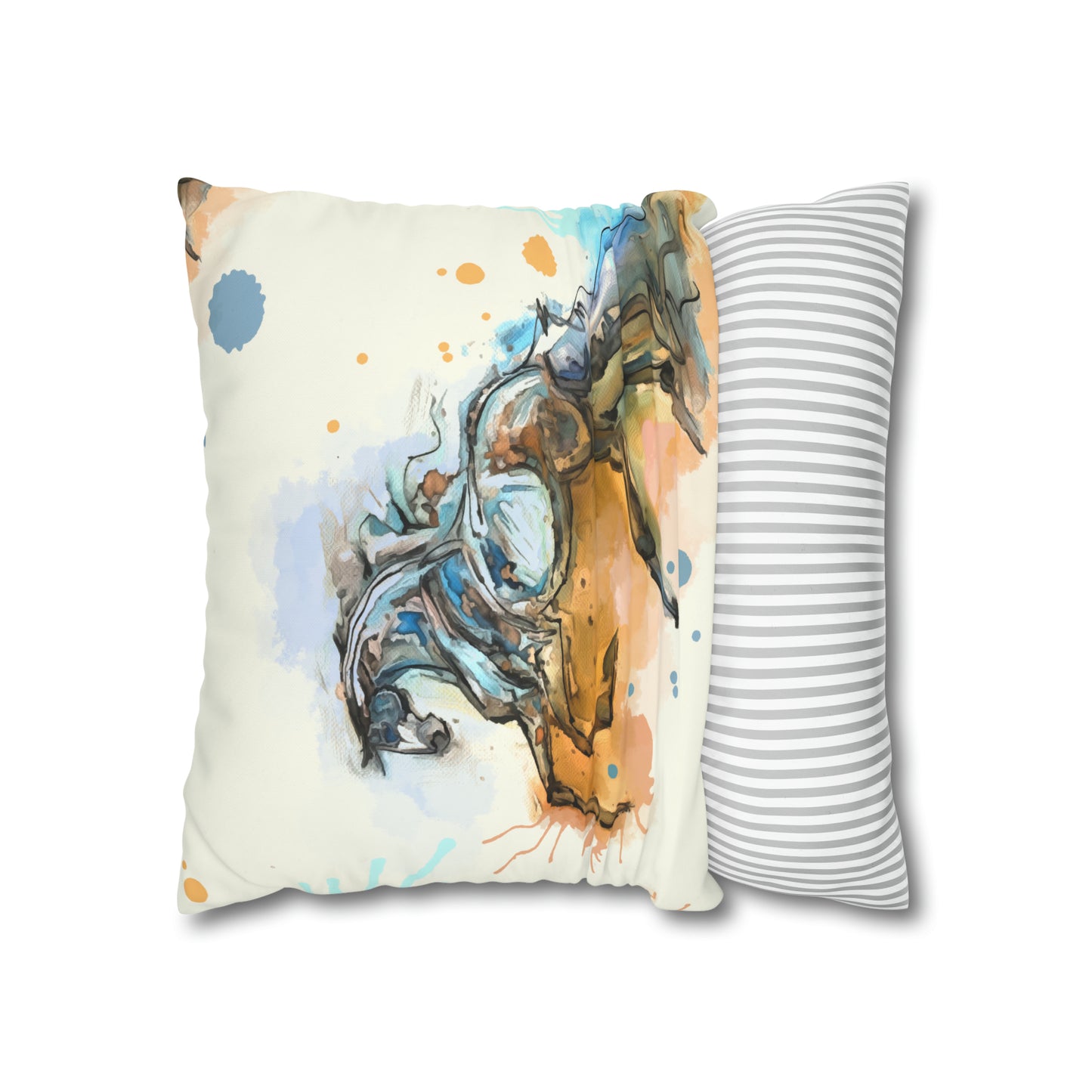 A Romantic Double sided equestrian bit pattern Polyester PILLOW CASE Pillow Cover 24x24