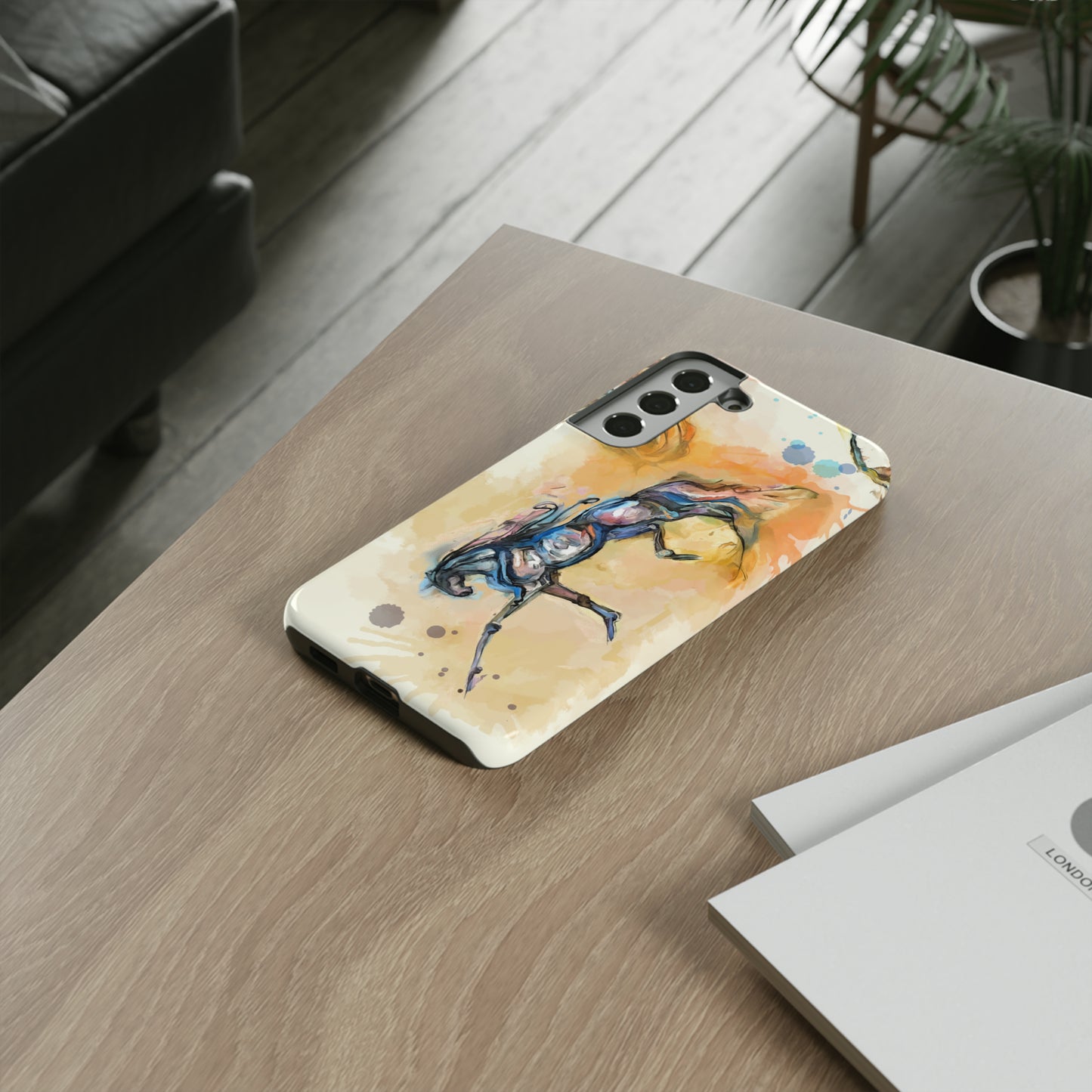 Watercolor Horse Horse Lover Gift Study Tough Case Phone Case.