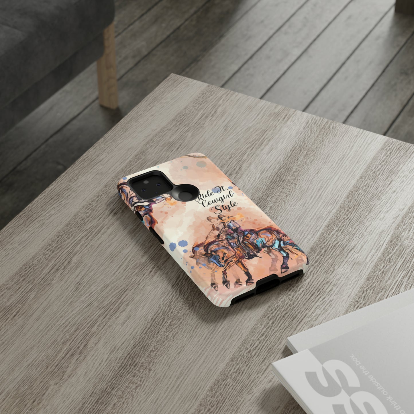 Raunchy Western Horse Watercolor Horse Horse Lover Gift Study Tough Case Phone Case.