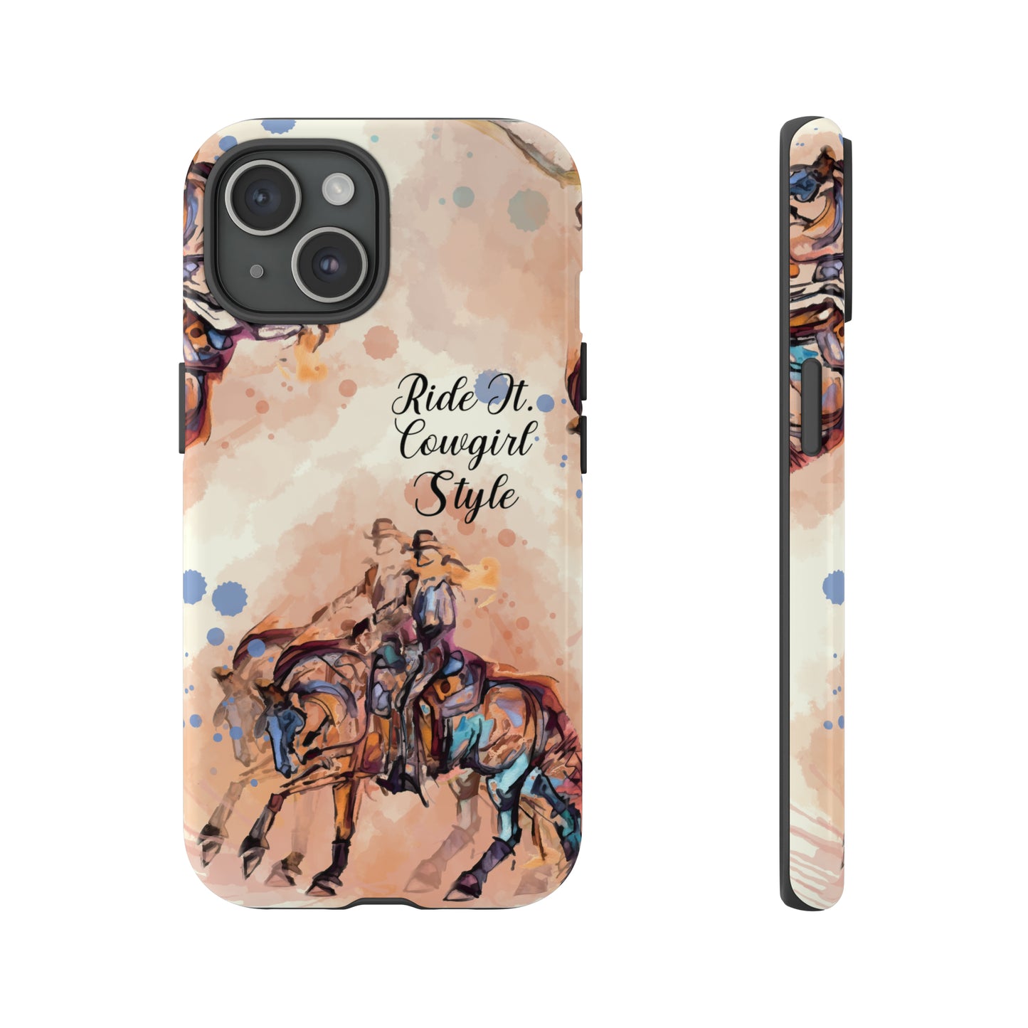 Raunchy Western Horse Watercolor Horse Horse Lover Gift Study Tough Case Phone Case.