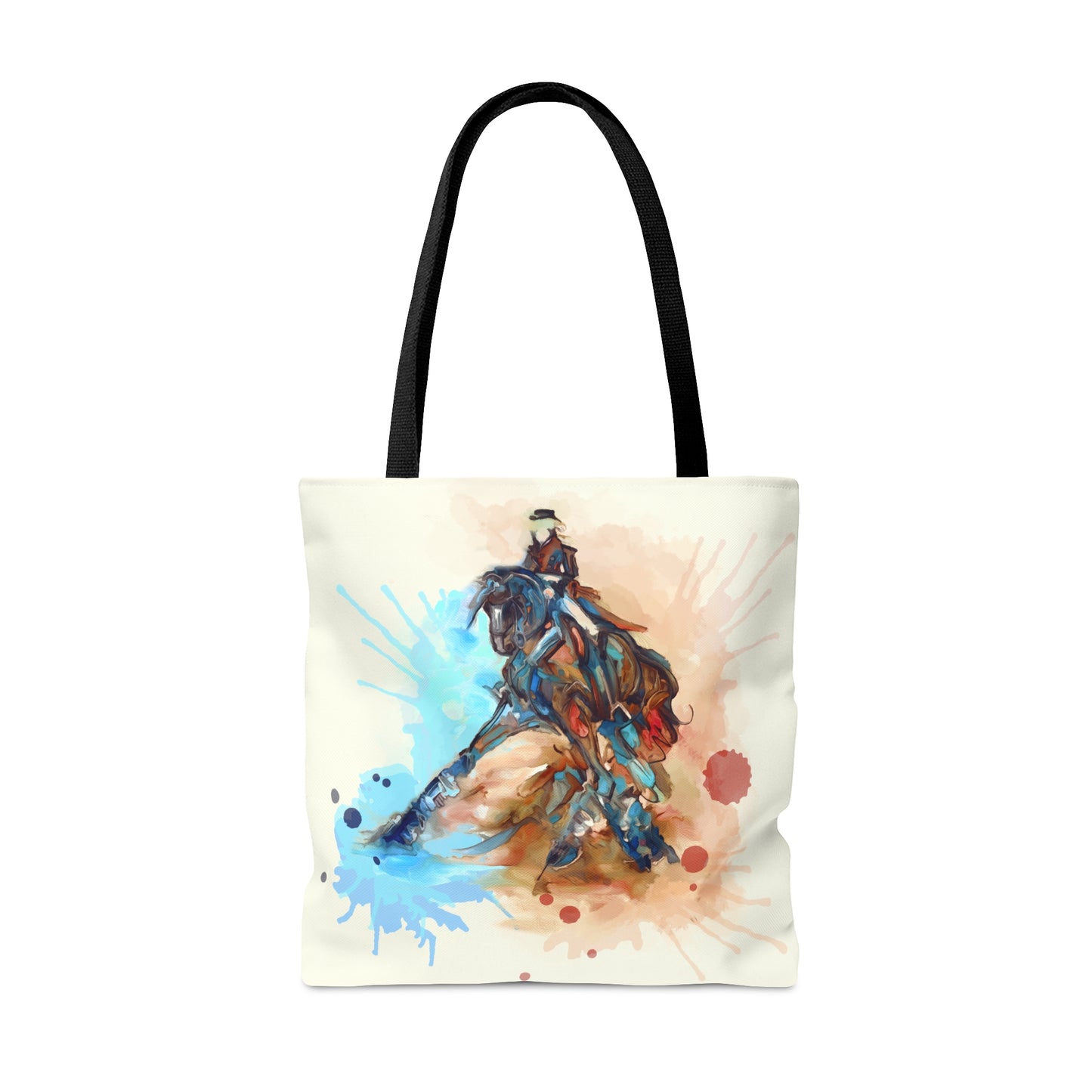 Dressage Watercolor Horse Artistic Tote Bag (AOP)