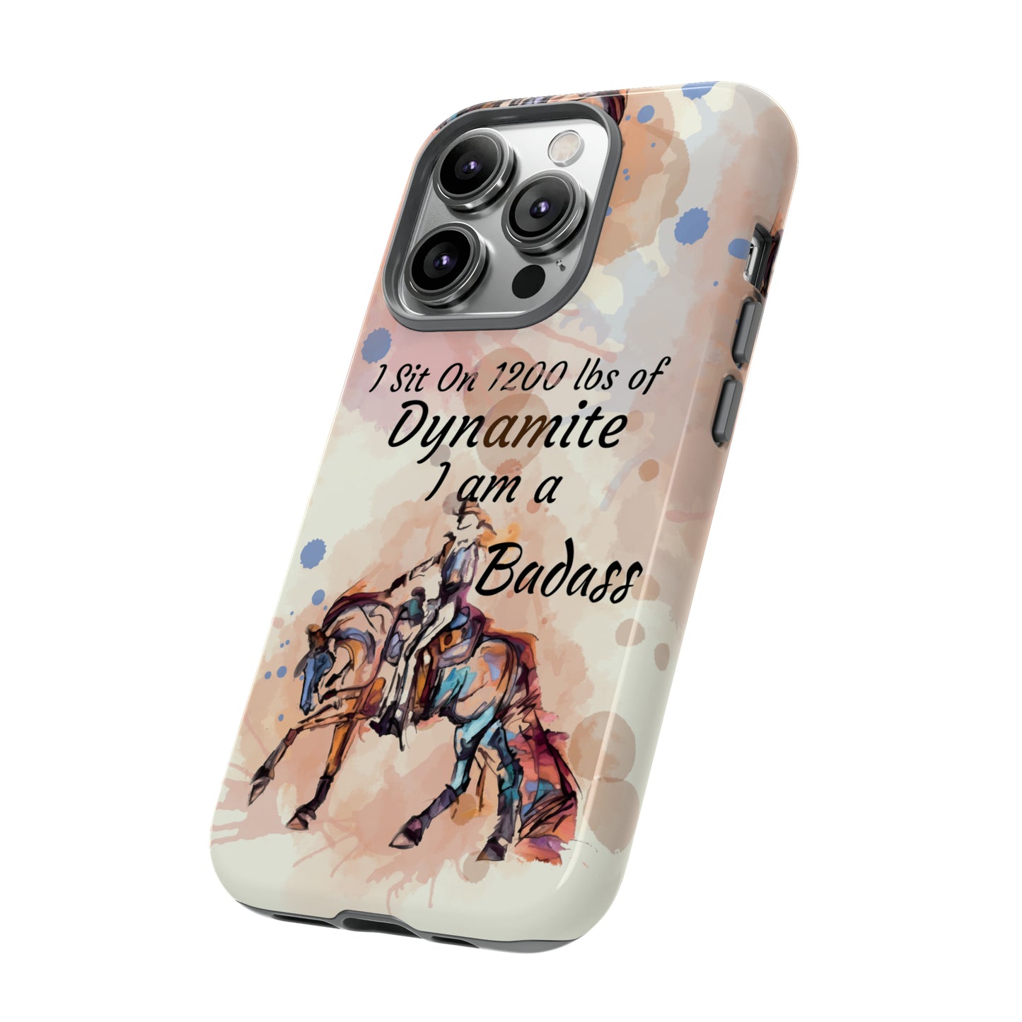Swearing Western Watercolor Horse Horse Lover Gift Study Tough Case Phone Case.