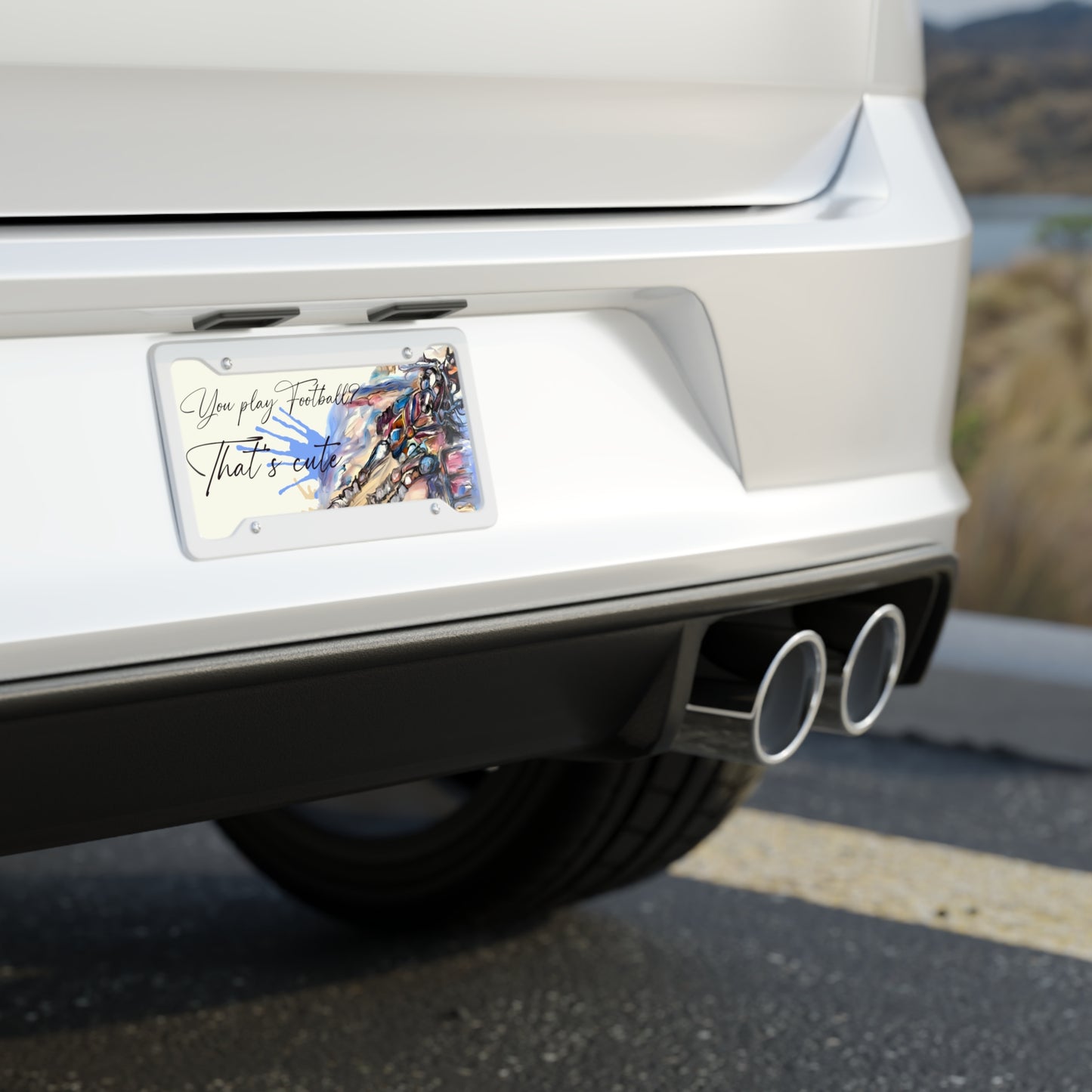 Barrel Racing Art License Plate