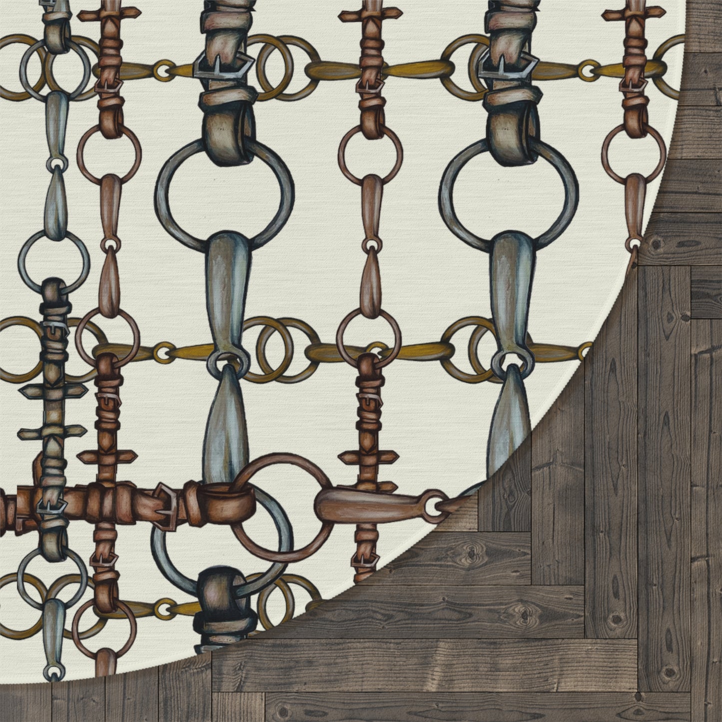 Snaffle Bit Equestrian Round Rug