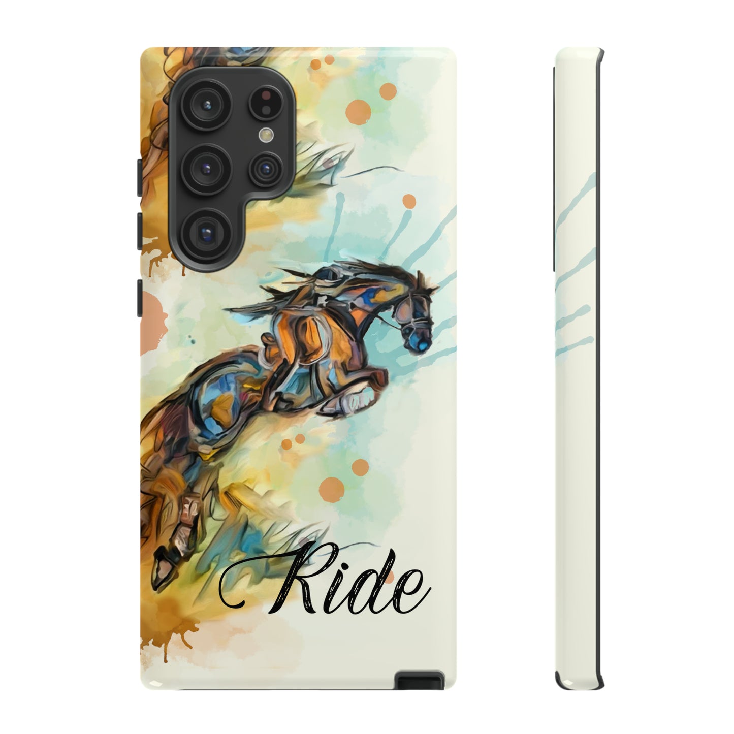 Water color Hunter Jumper Horse arena Study Tough Case Phone Case.