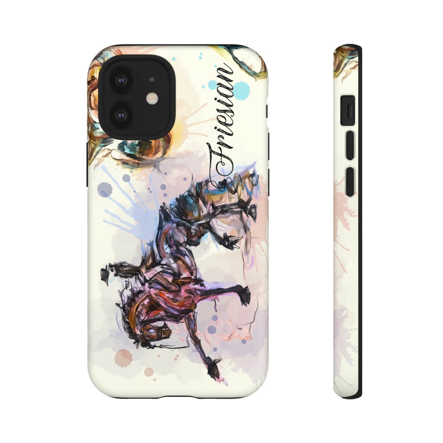 Friesian Watercolor Horse Horse Lover Gift Study Tough Case Phone Case.