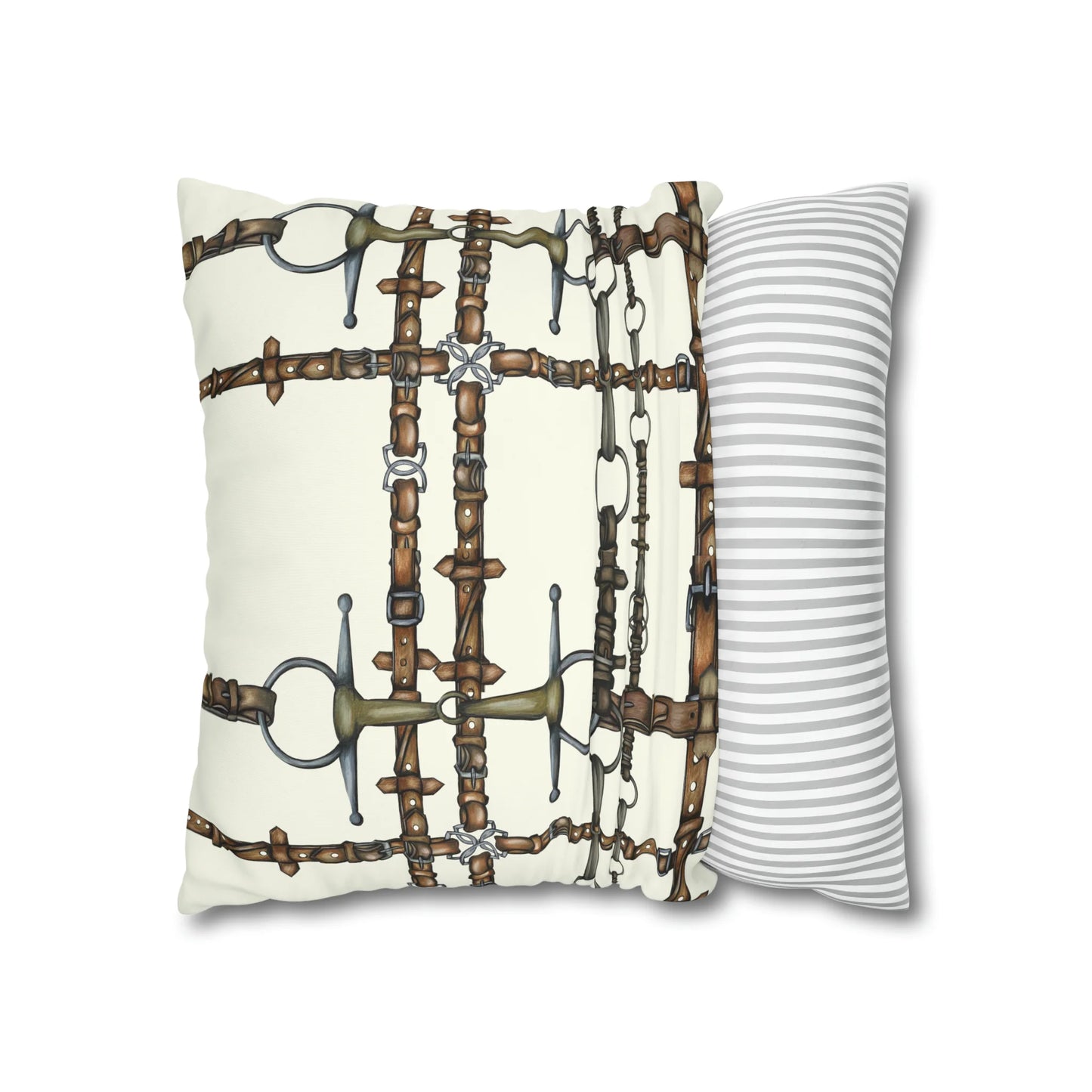 Double Sided Dressage Equestrian Chaos Bit Pillow Case
